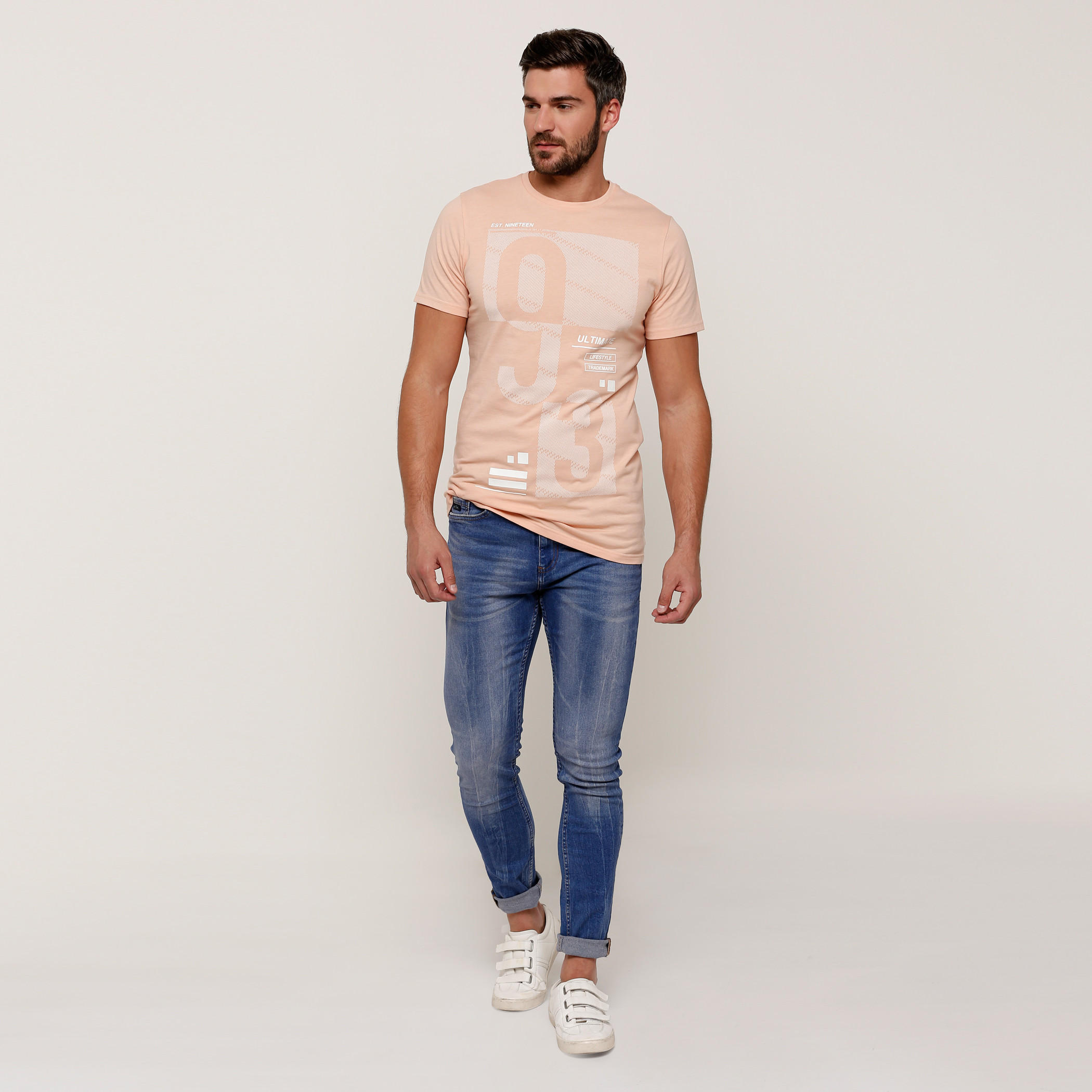 Round Neck Printed T-Shirt with Short Sleeves-men-clothing-tshirtsandpolos-tshirts-image-5