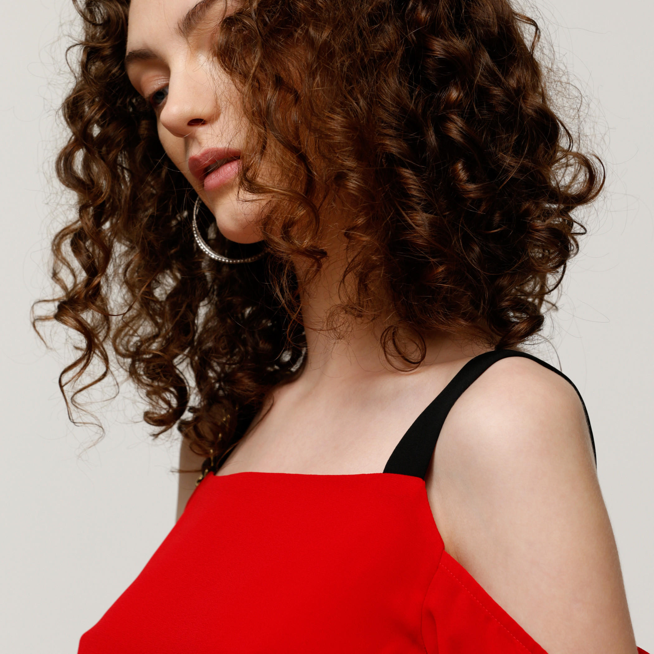 بلوزة بأكتاف مكشوفة ورباط مع مشبك إغلاق ناعم-women-clothing-shirtsandblouses-blouses-image-4