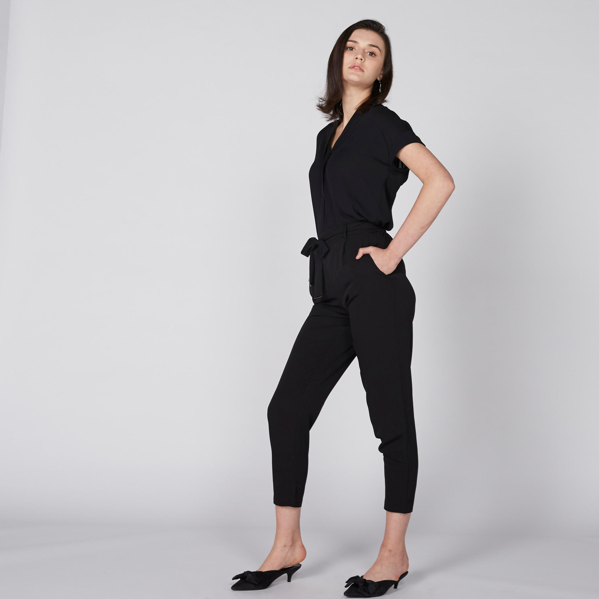 V-Neck Top with Short Sleeves-women-clothing-shirtsandblouses-blouses-image-2