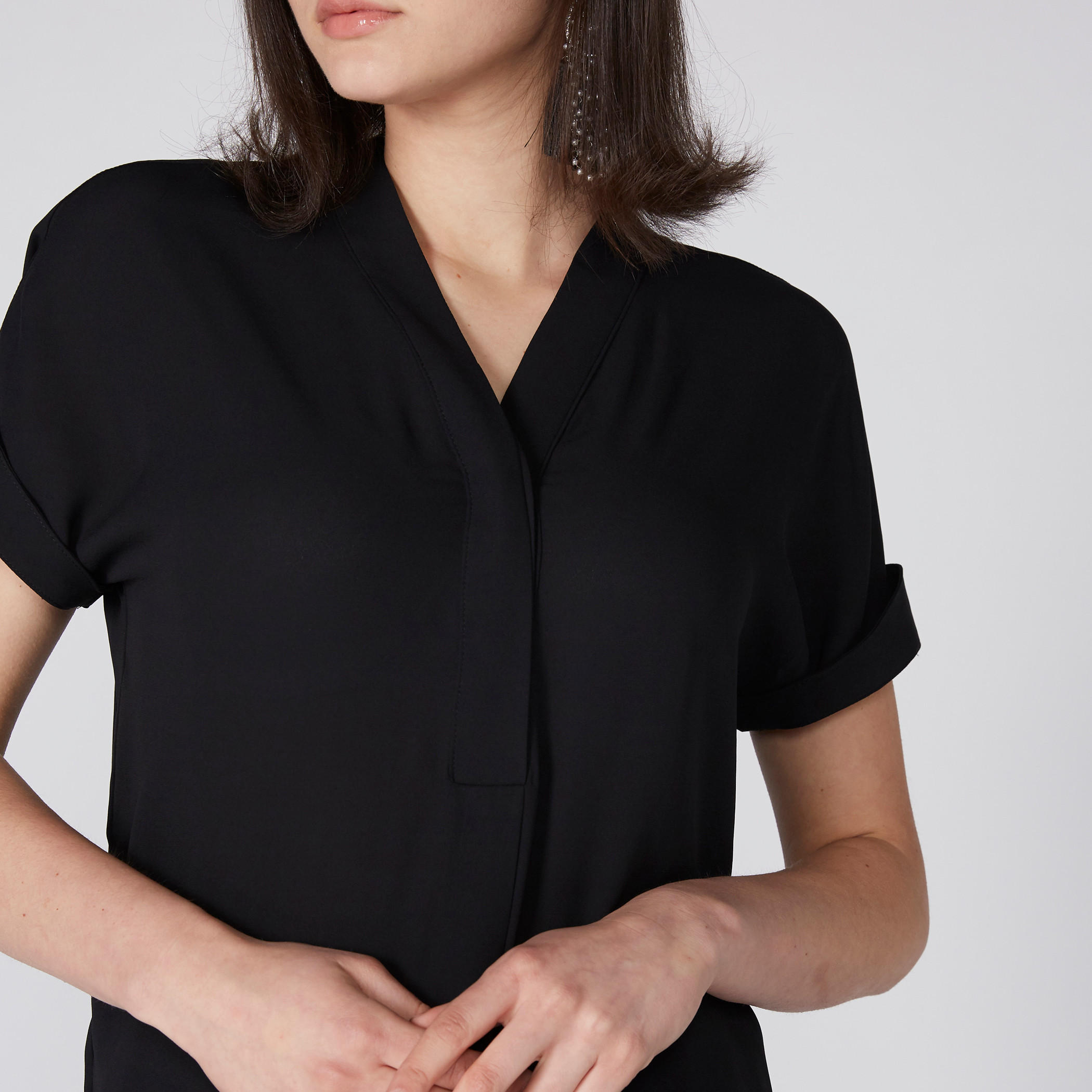 V-Neck Top with Short Sleeves-women-clothing-shirtsandblouses-blouses-image-3
