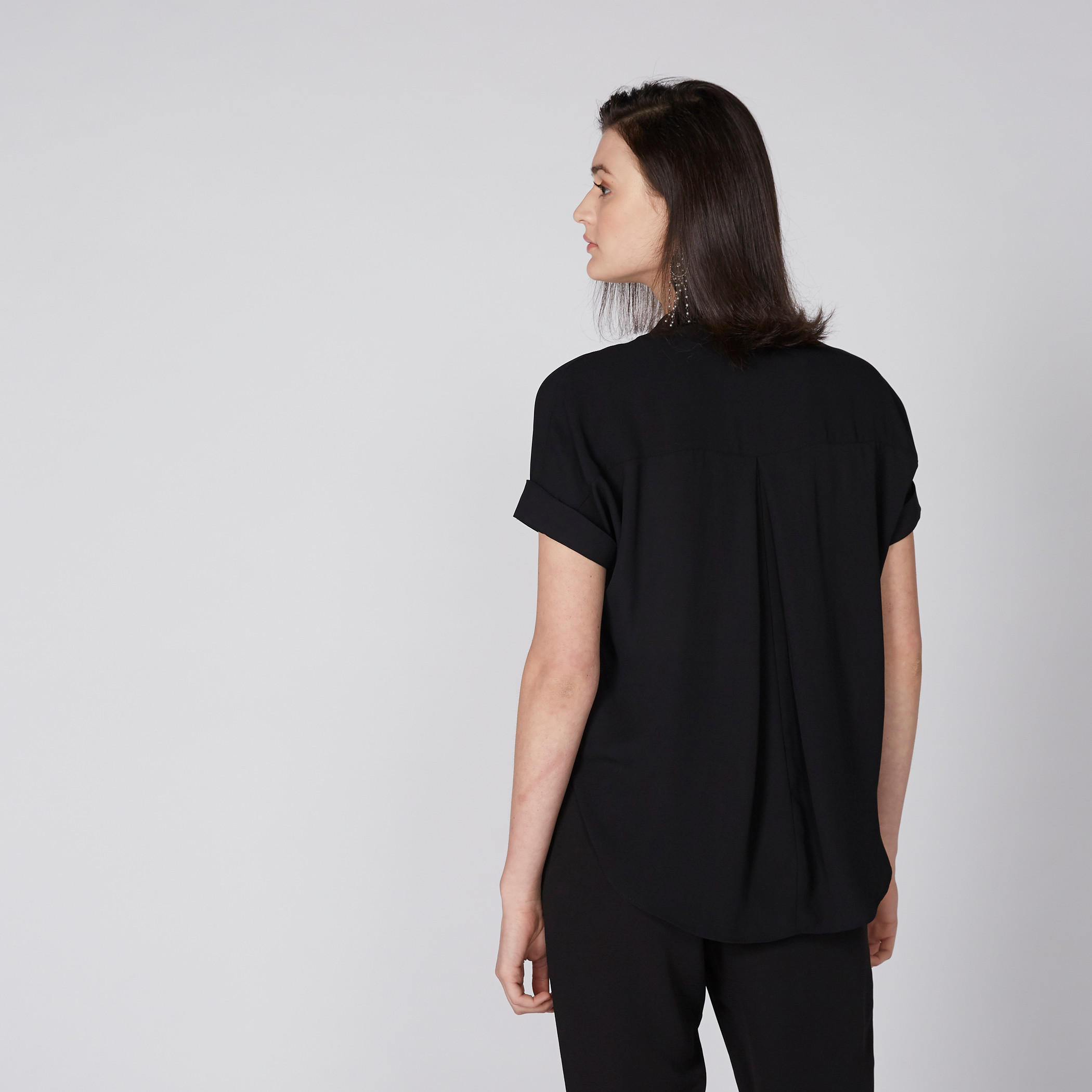 V-Neck Top with Short Sleeves-women-clothing-shirtsandblouses-blouses-image-4