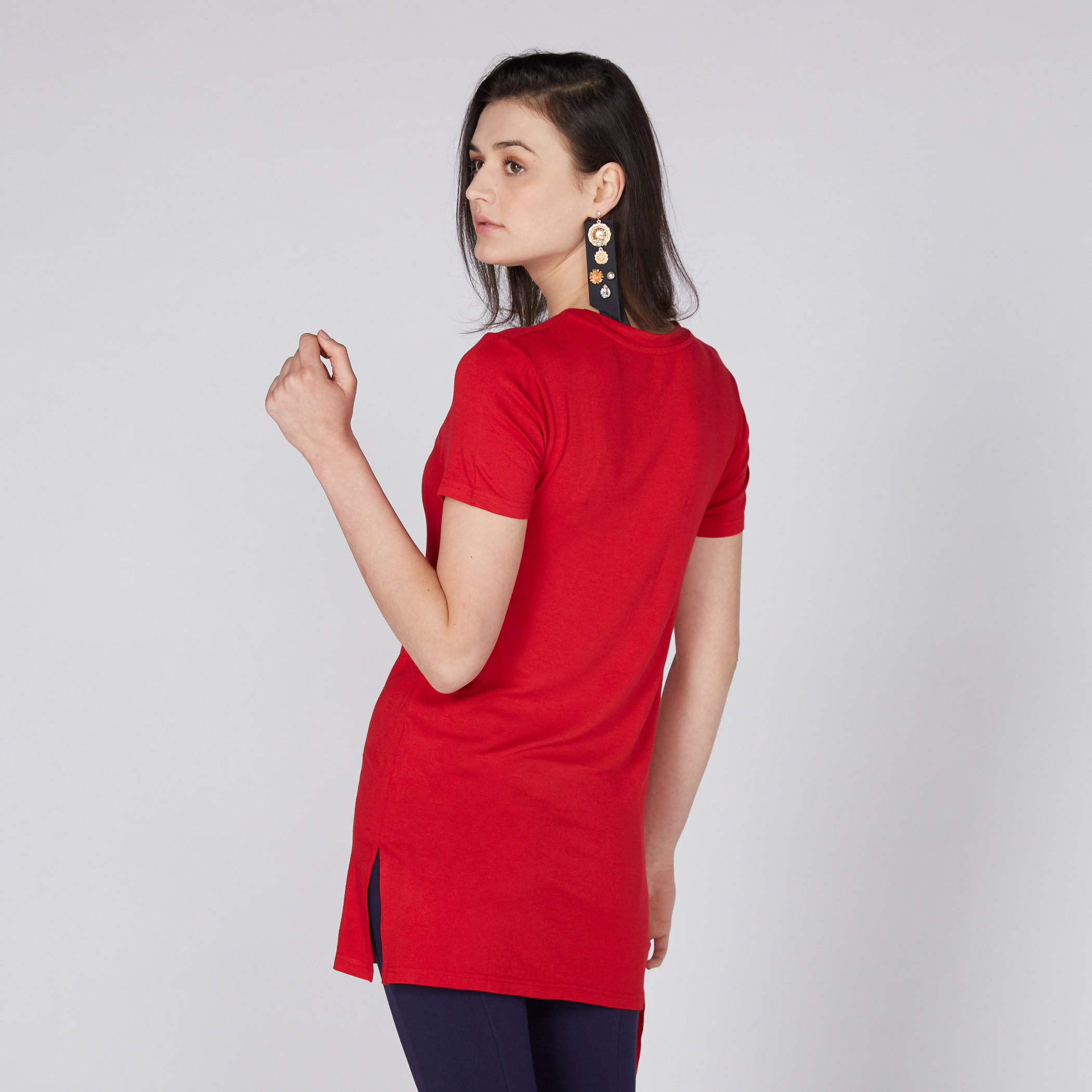 تيشيرت طويل بياقة مستديرة وأكمام قصيرة وطبعات-women-clothing-shirtsandblouses-shirts-image-3