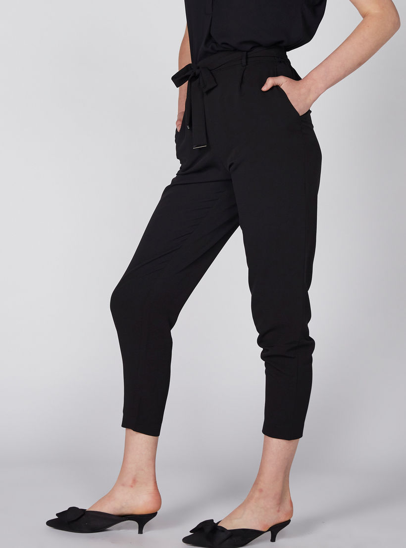 بنطال قصير برباط إغلاق وجيوب-women-clothing-bottoms-trousers-image-4