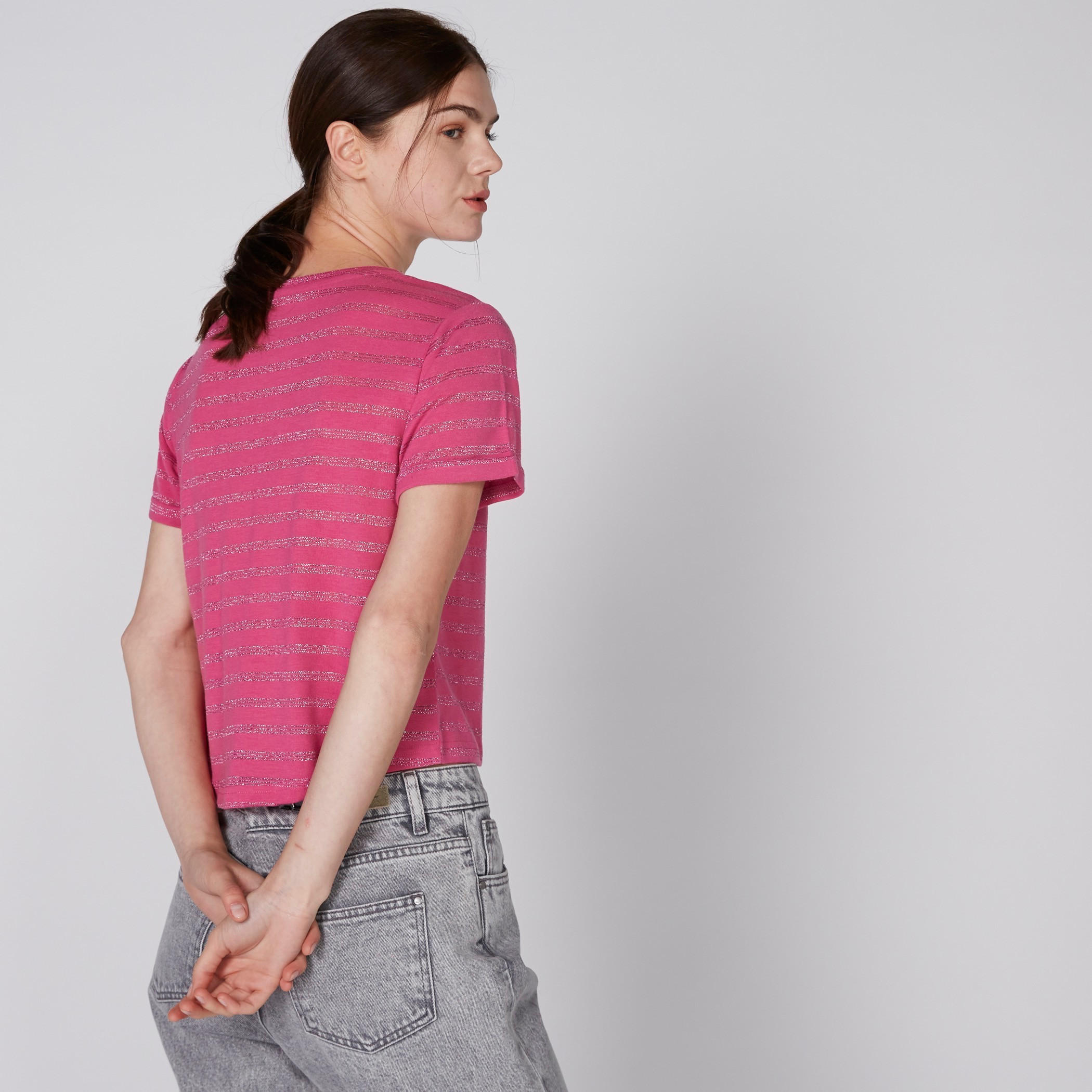 تيشيرت قصير مقلّم بأكمام قصيرة-women-clothing-tshirts-image-3