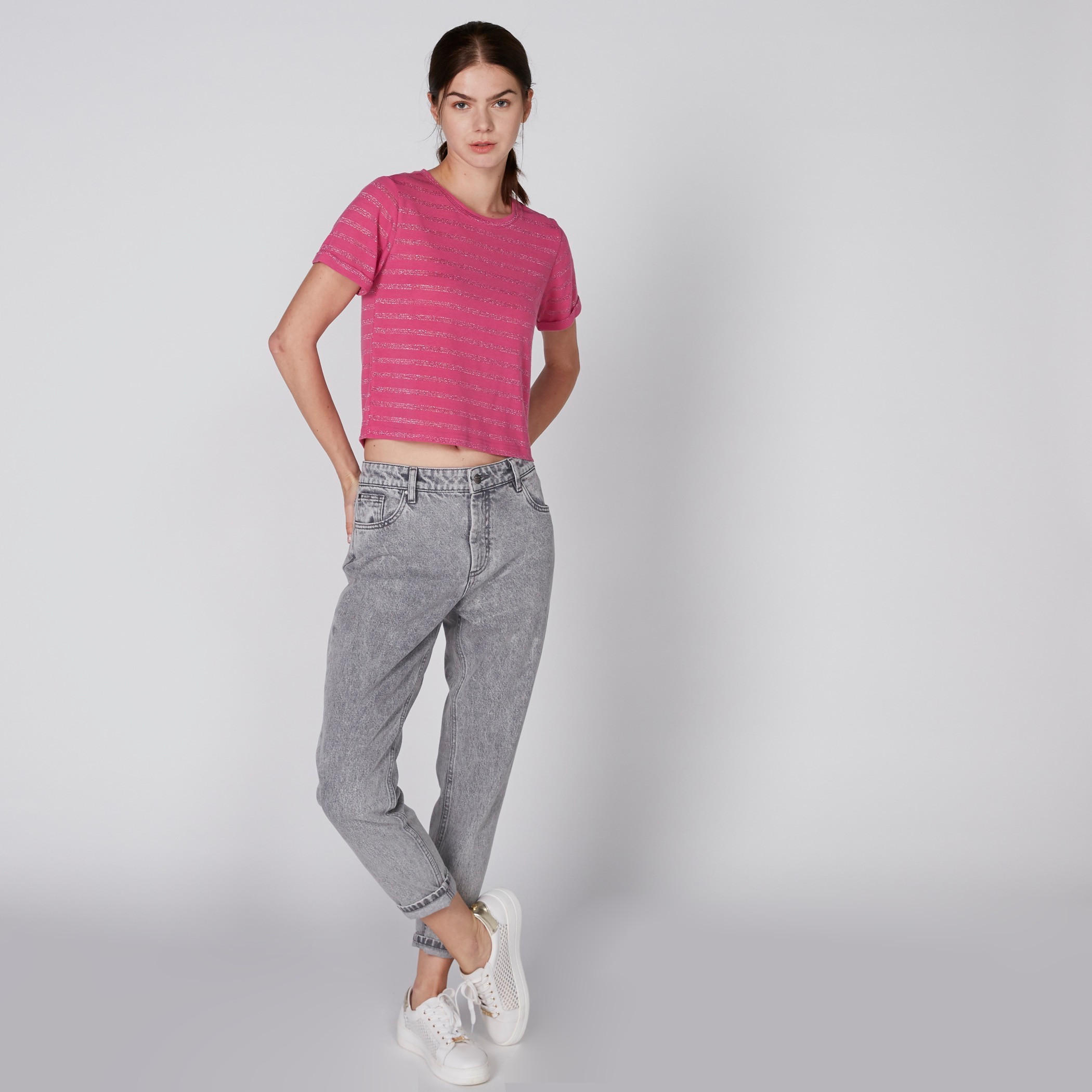 تيشيرت قصير مقلّم بأكمام قصيرة-women-clothing-tshirts-image-4