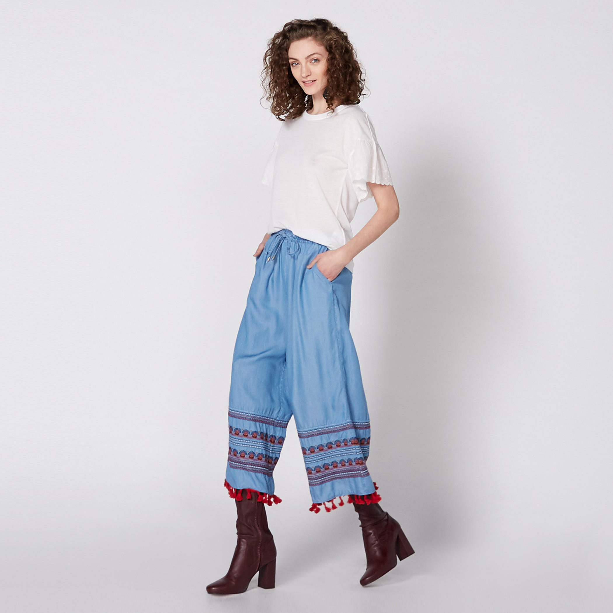 بلوزة بياقة مستديرة وأكمام قصيرة-women-clothing-shirtsandblouses-blouses-image-4