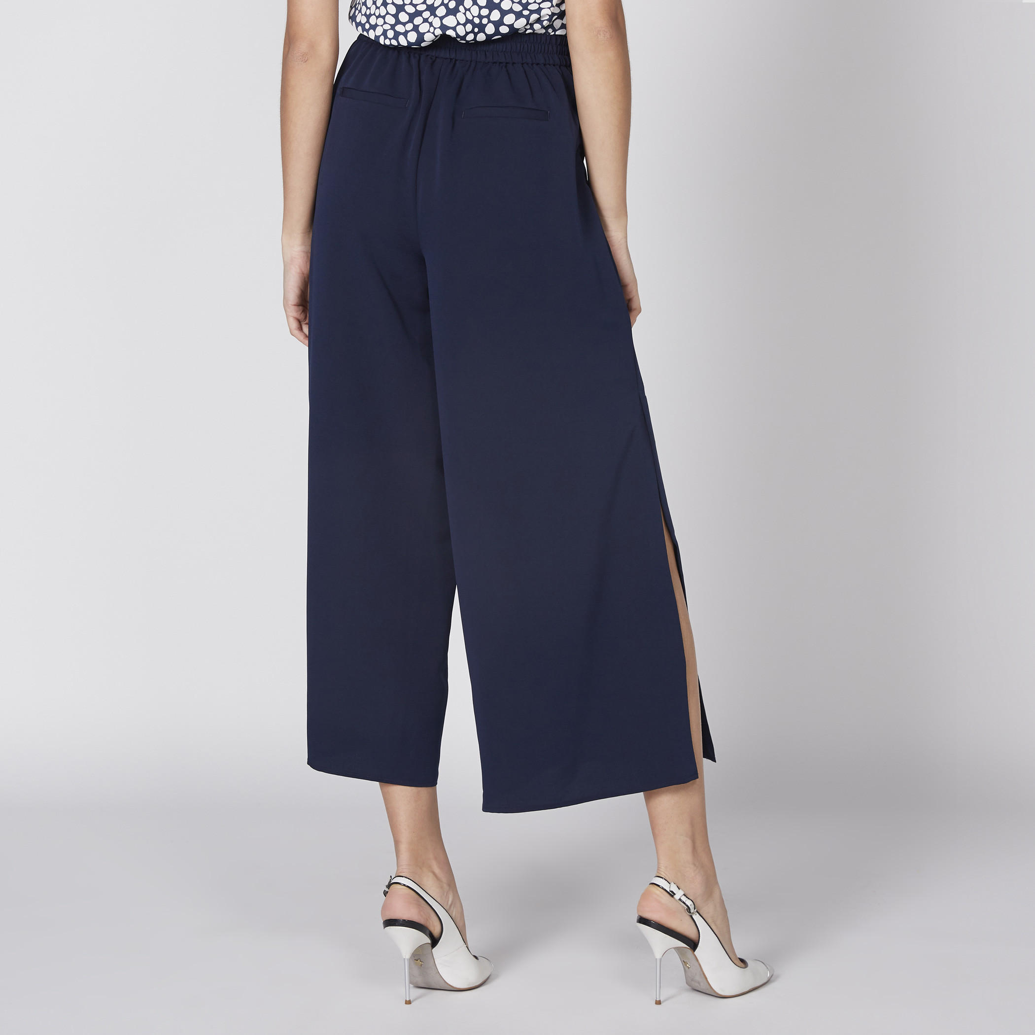 Pocket Detail Culottes with Elasticised Waistband and Slit-women-clothing-bottoms-trousers-image-5