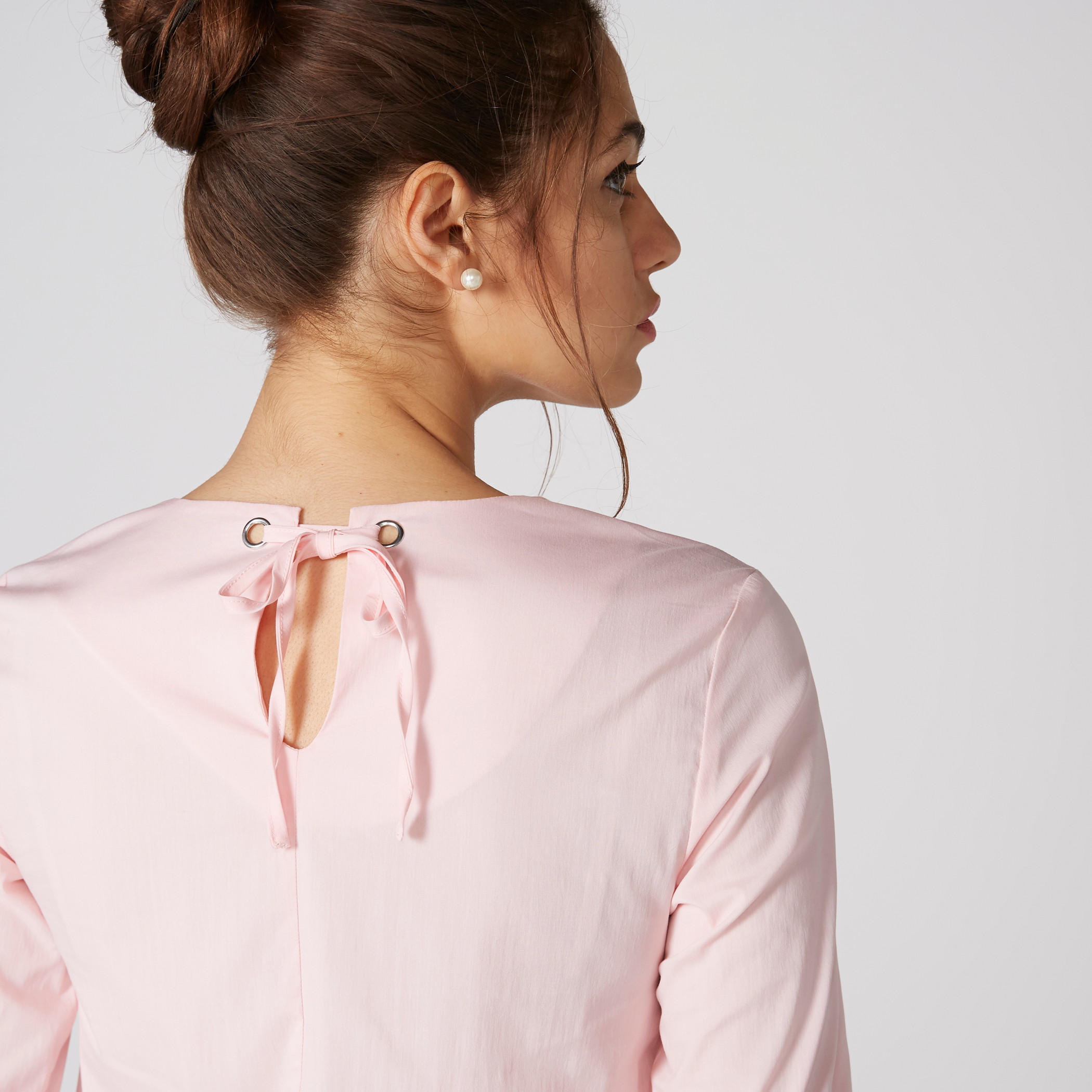 بلوزة بياقة مستديرة وأكمام واسعة وأربطة-women-clothing-shirtsandblouses-blouses-image-5
