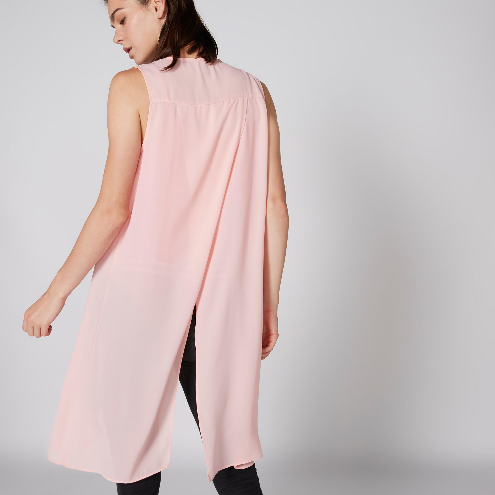 سترة طبقات دون أكمام مفتوحة من الأمام-women-winterwear-cardigansandjumpers-cardigans-image-2