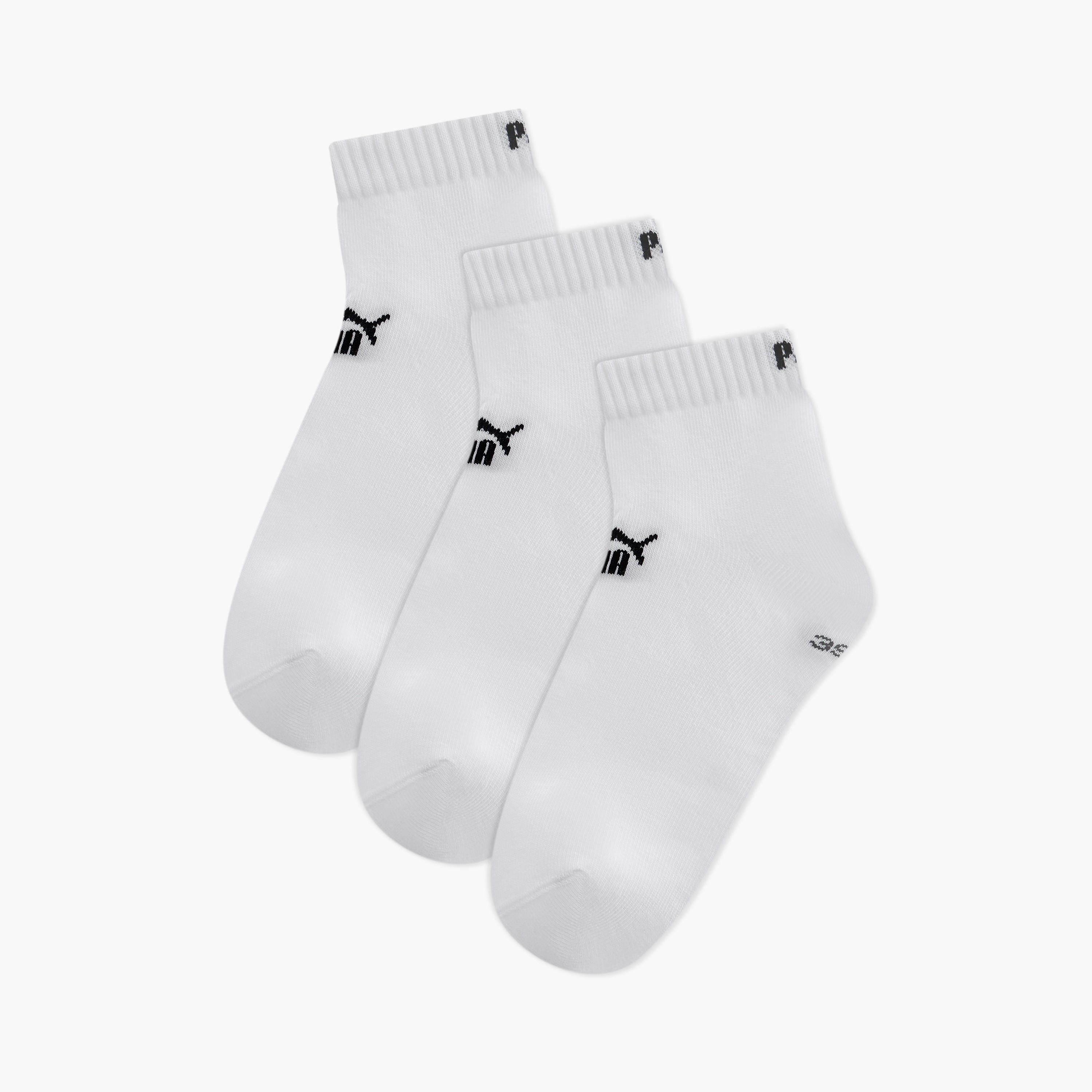 PUMA Logo Print Ankle Length Socks - Set of 3-men-socks-image-1