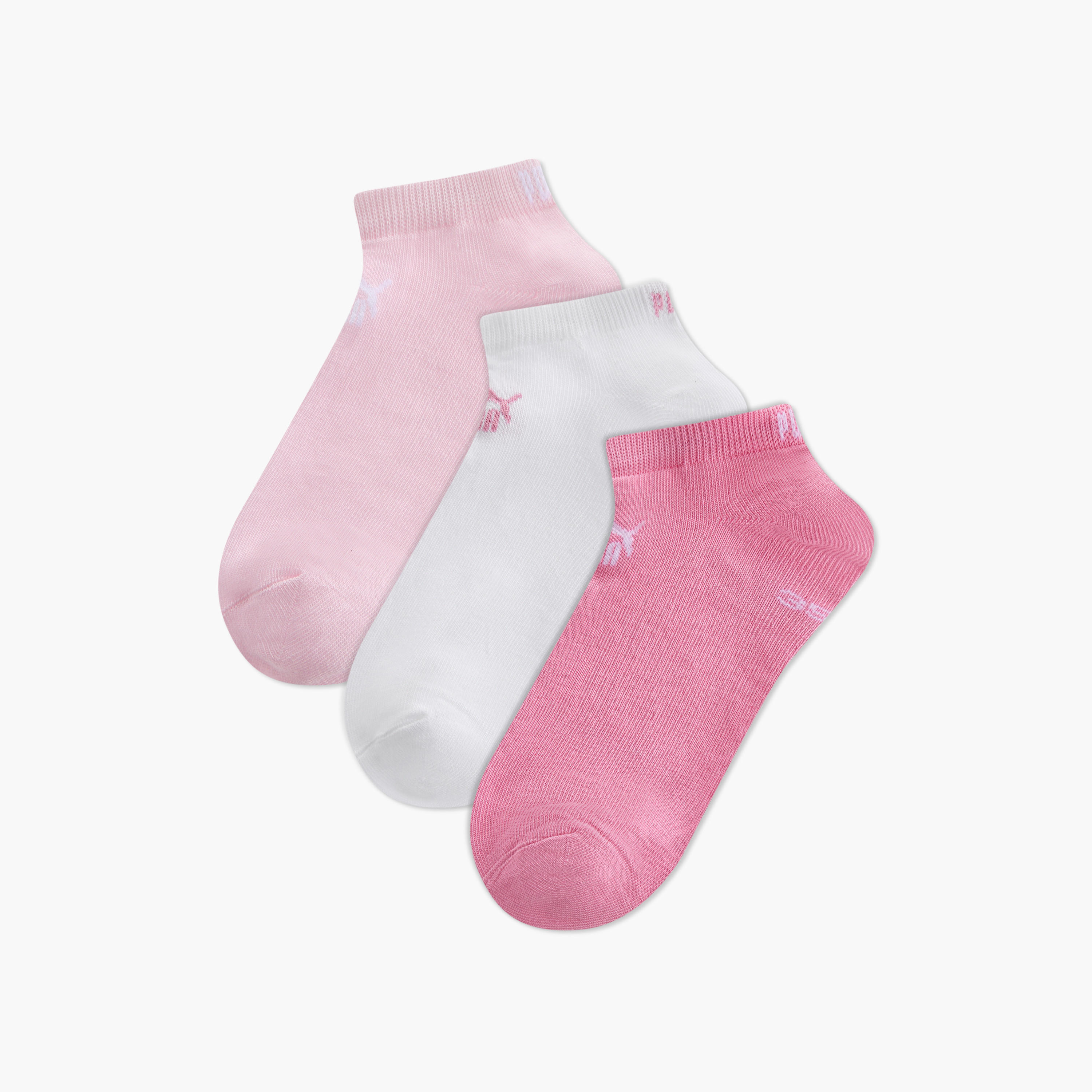 Puma Logo Detail Ankle Length Sports Socks - Set of 3-women-socksandstockings-image-1