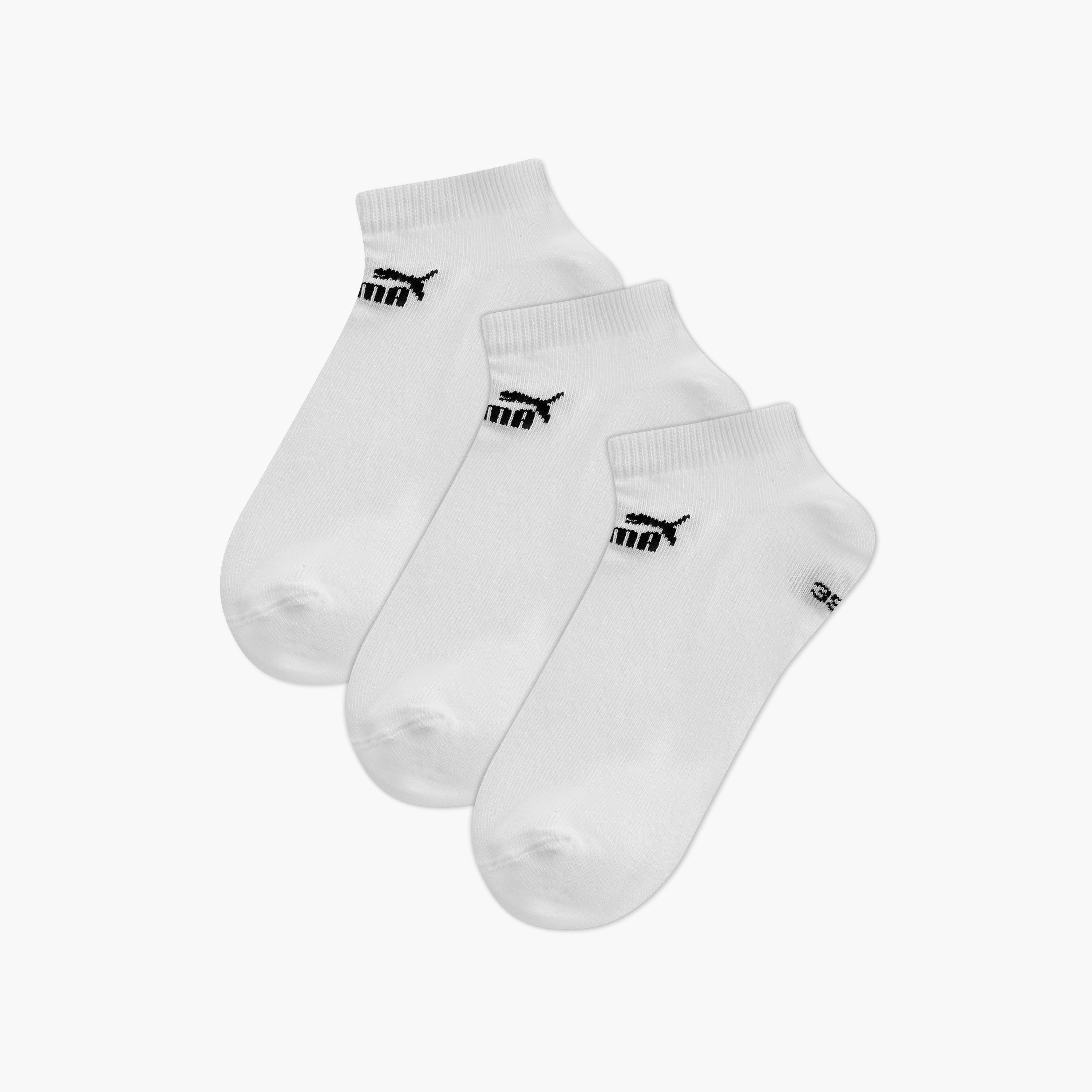 طقم جوارب بطول الكاحل 3 أزواج بطبعات شعار من بوما-men-socks-image-1