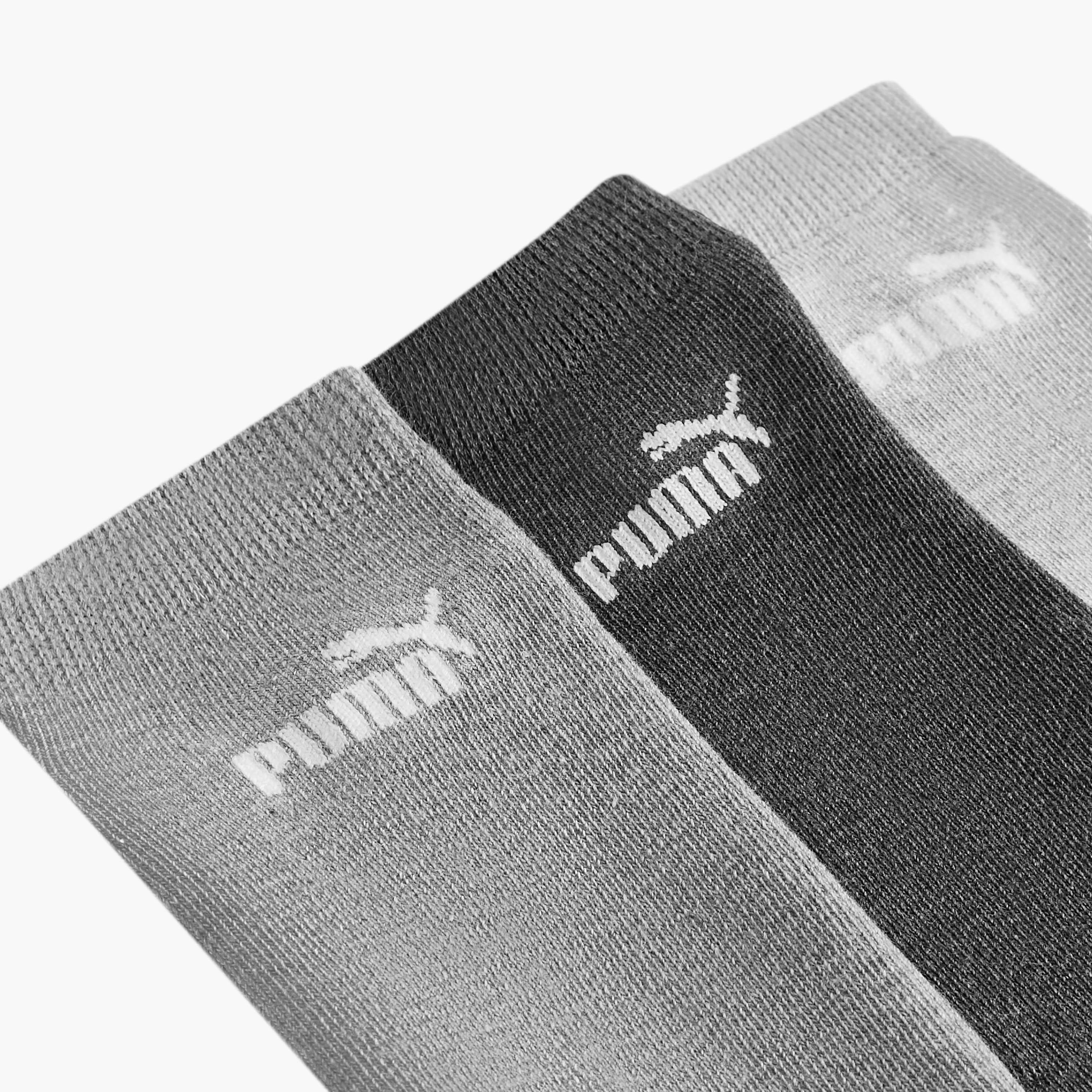 PUMA Logo Print Ankle Length Socks - Set of 3-men-socks-image-4