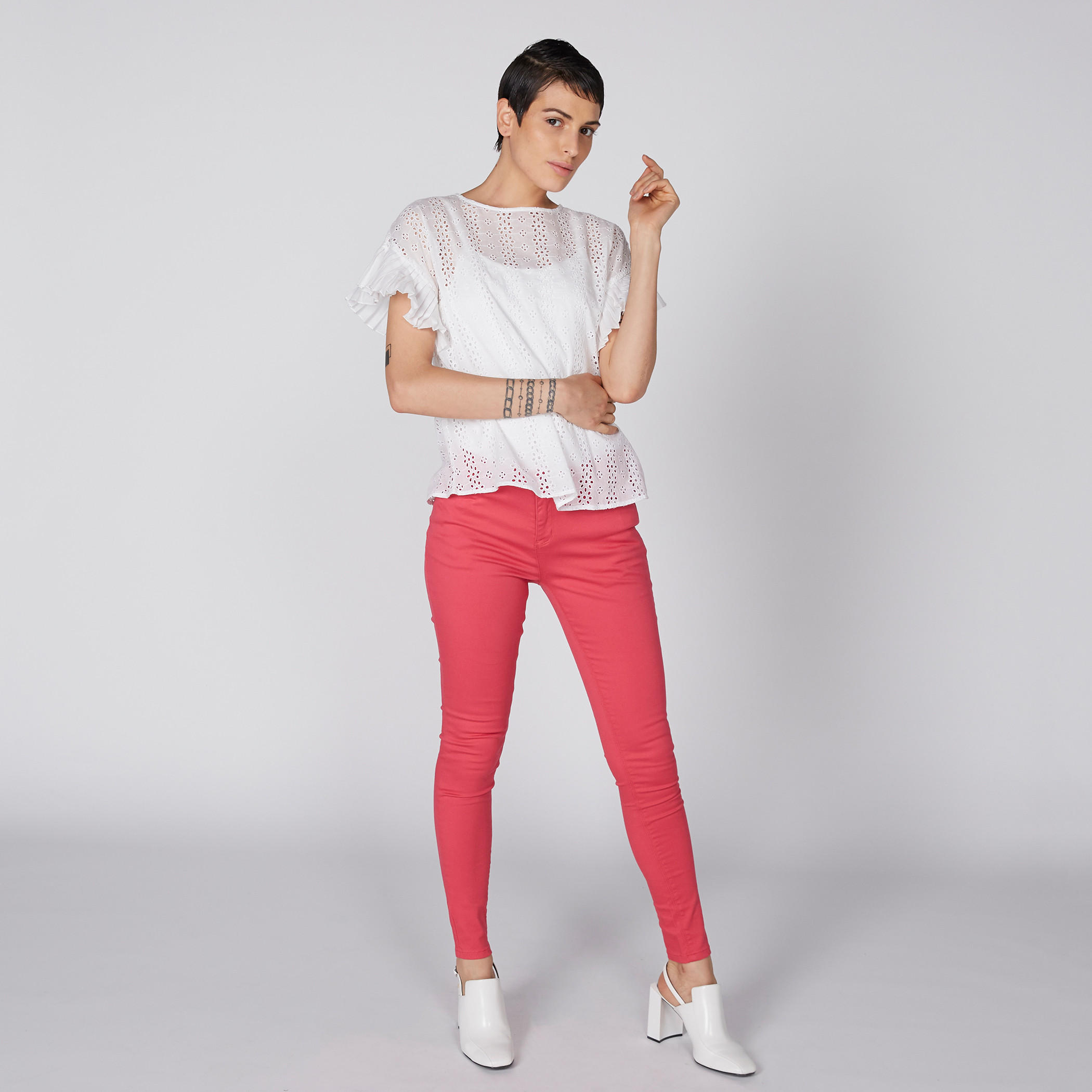 Full Length Chinos with Button Closure and Pocket Detail-women-clothing-bottoms-trousers-image-2
