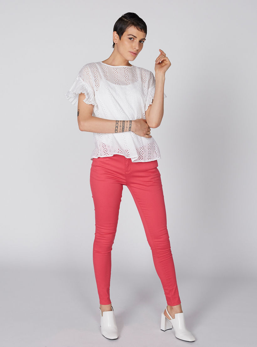 Full Length Chinos with Button Closure and Pocket Detail-women-clothing-bottoms-trousers-image-2