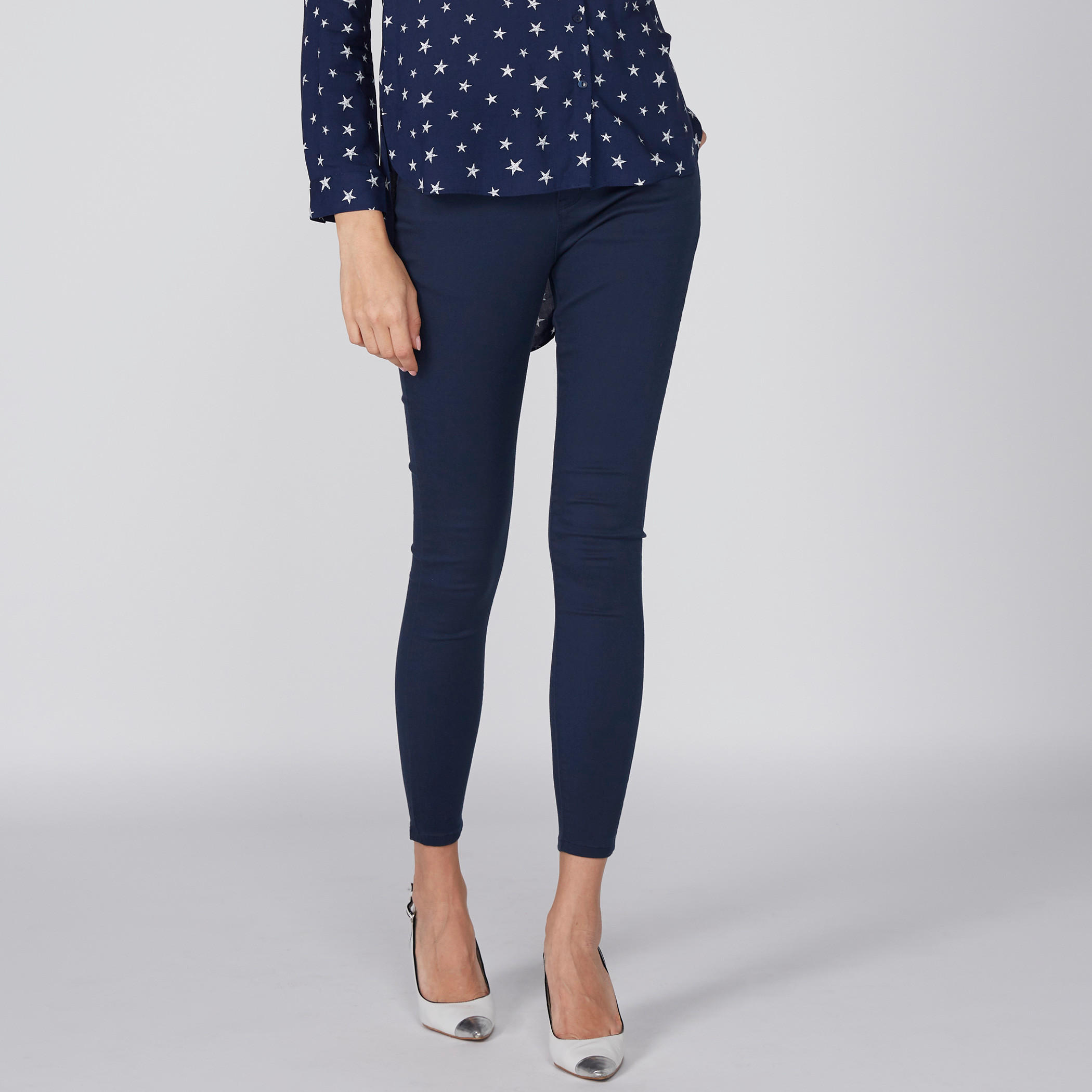 Pocket Detail Chinos with Button Closure-women-clothing-bottoms-trousers-image-1