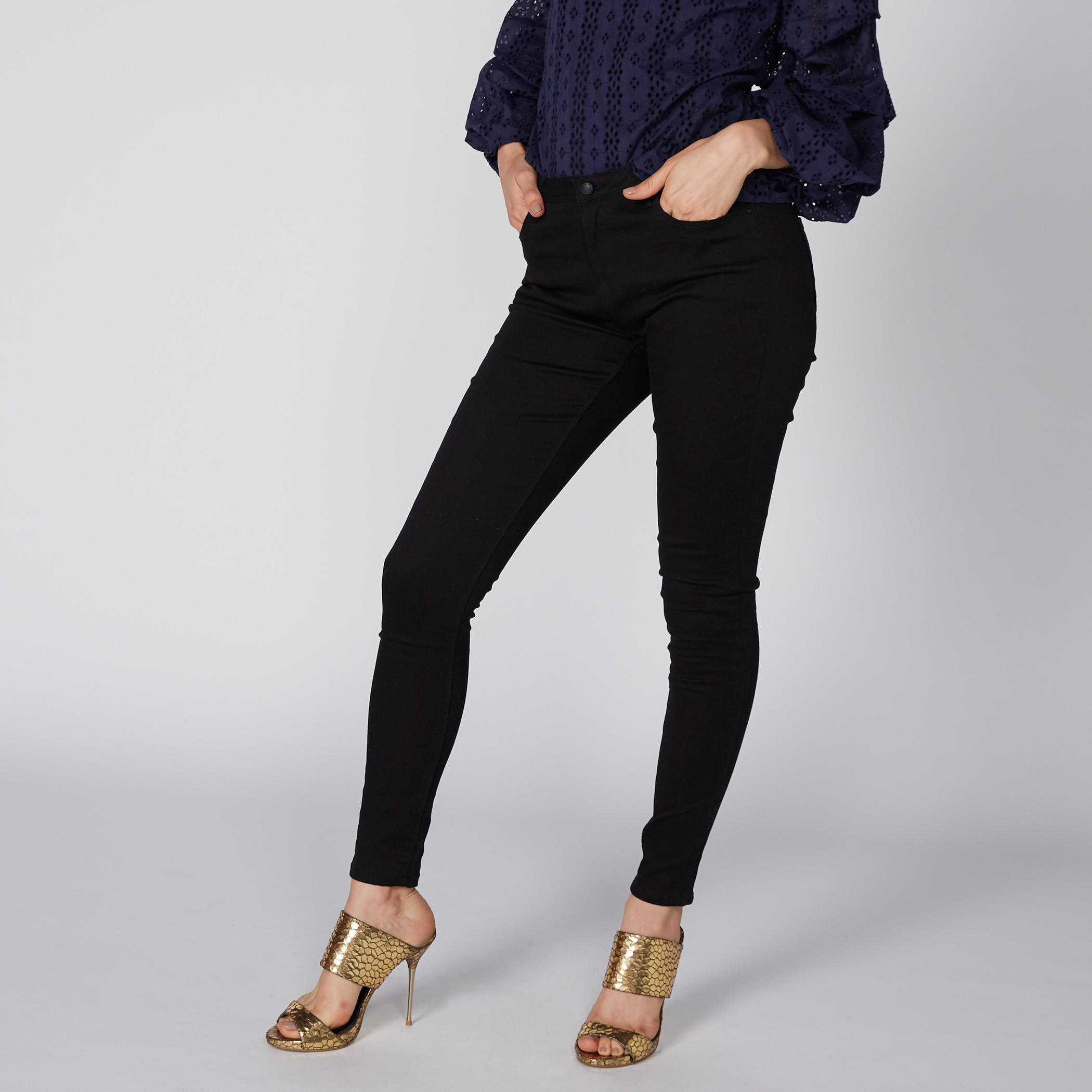 Full Length Pushup Pants with Pocket Detail-women-clothing-bottoms-trousers-image-1