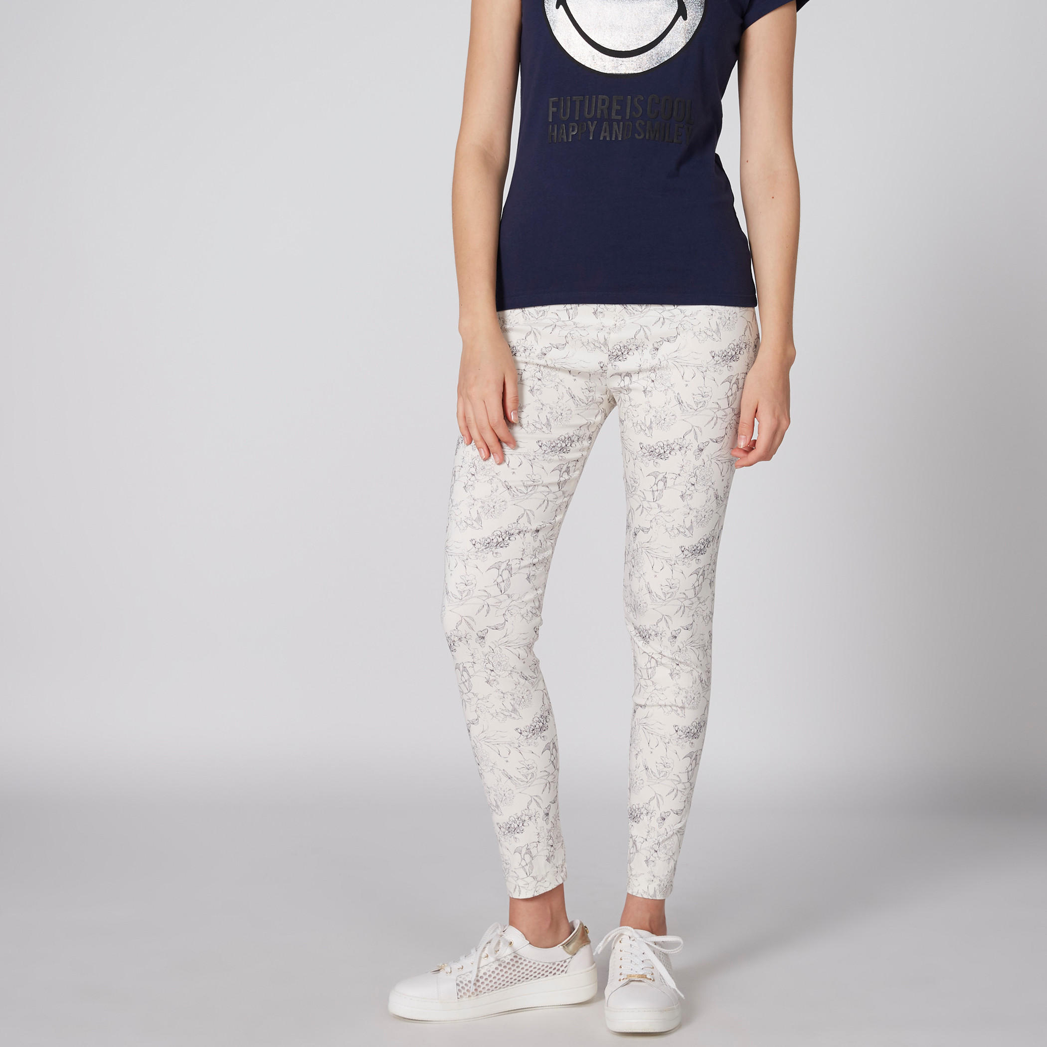 Printed Full Length Jeggings with Elasticised Waistband-women-clothing-bottoms-leggings-image-1