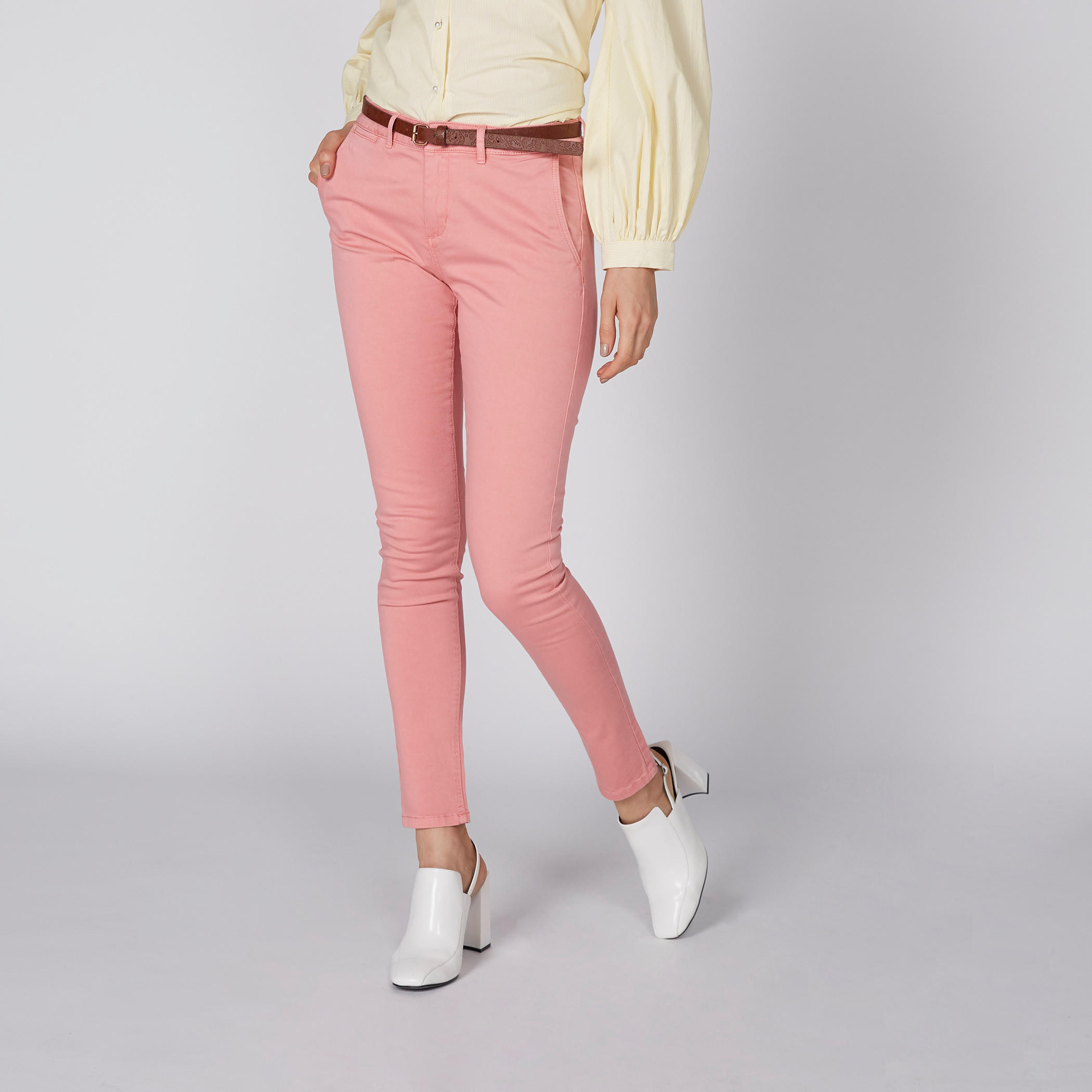 بنطال شينو طويل بزر إغلاق وجيوب-women-clothing-bottoms-trousers-image-1