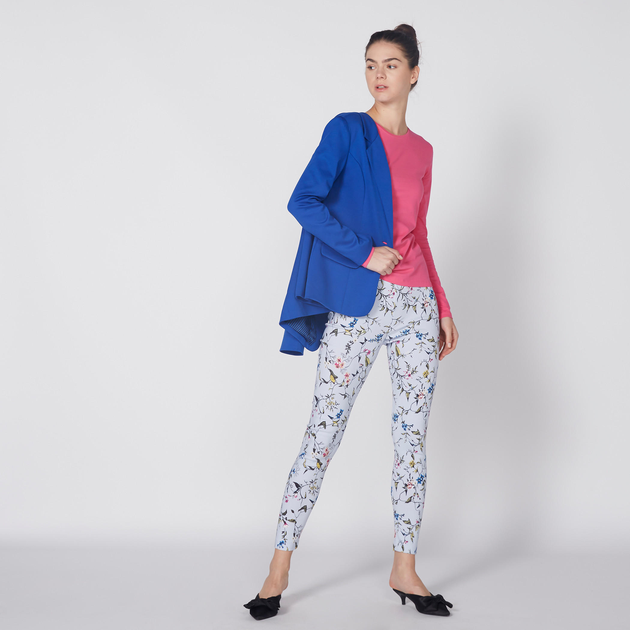 Printed Full Length Leggings with Elasticized Waistband-women-clothing-bottoms-leggings-image-1