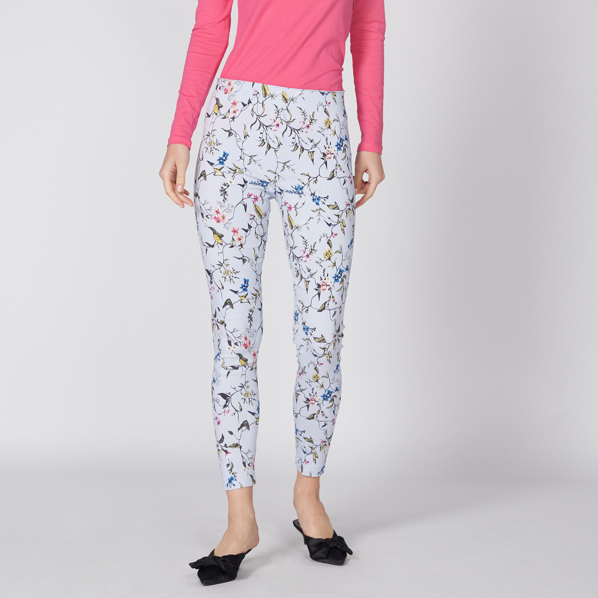 Printed Full Length Leggings with Elasticized Waistband-women-clothing-bottoms-leggings-image-2