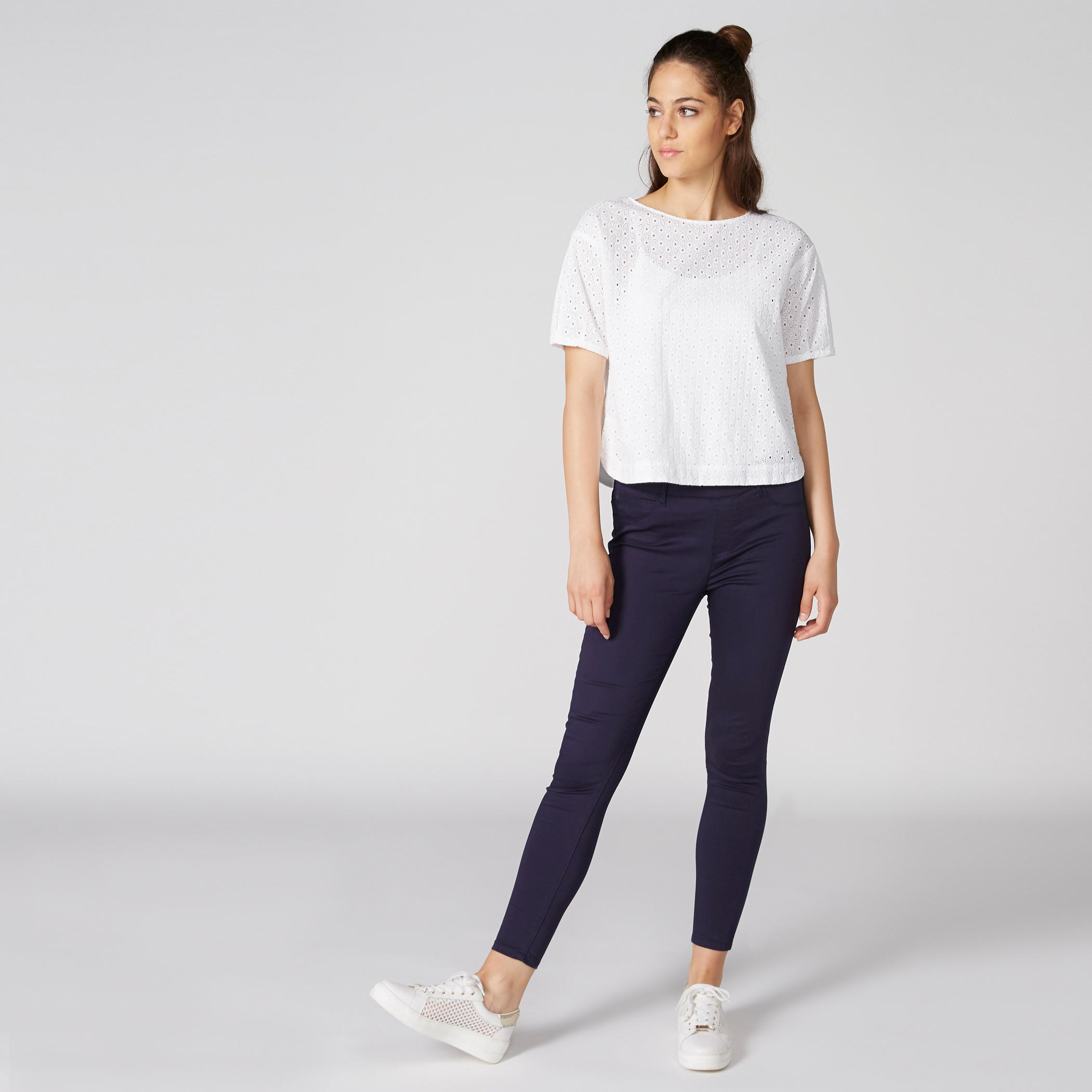 Full Length Jeggings with Elasticised Waistband and Pocket Detail-women-clothing-bottoms-leggings-image-1