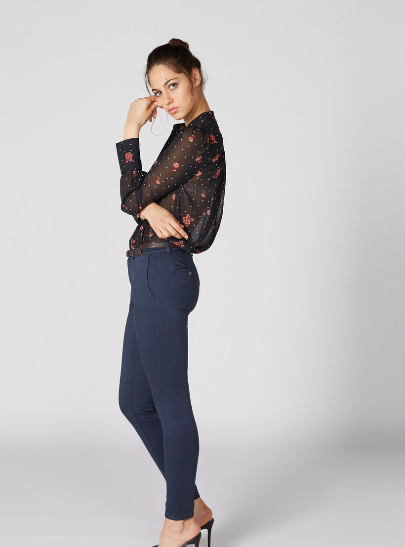 بنطال شينو طويل بجيوب وحزام-women-clothing-bottoms-trousers-image-1