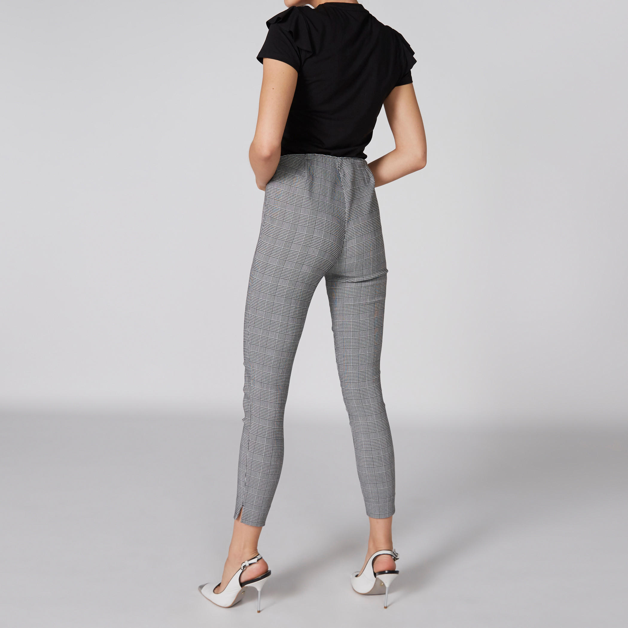 بنطال طويل كاروهات بقصّة ضيّقة وسحاب إغلاق وفتحة-women-clothing-bottoms-leggings-image-2