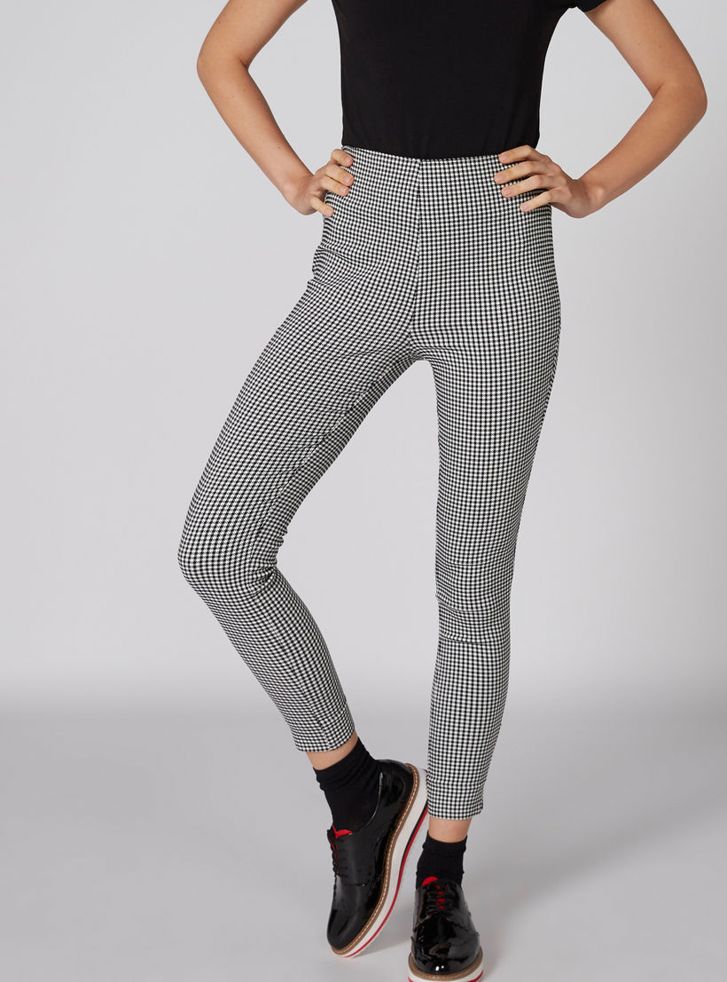 بنطال طويل كاروهات بقصّة ضيّقة وسحاب إغلاق وفتحة-women-clothing-bottoms-leggings-image-3