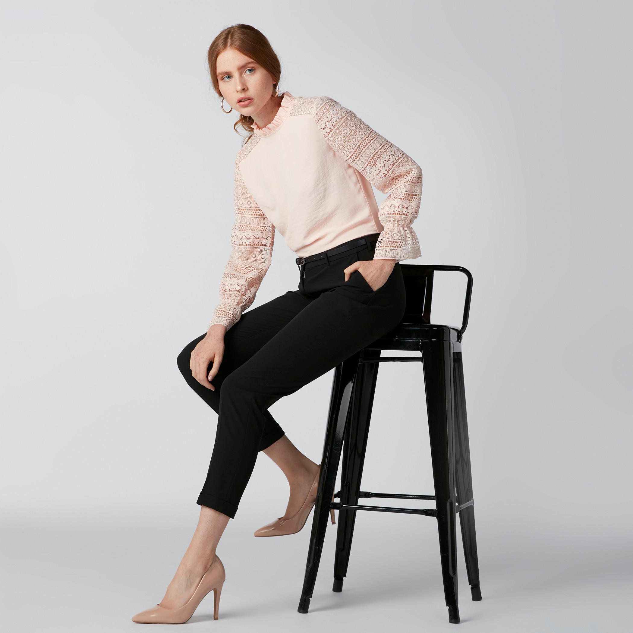 Pocket Detail Chinos in Slim Fit-women-clothing-bottoms-trousers-image-1