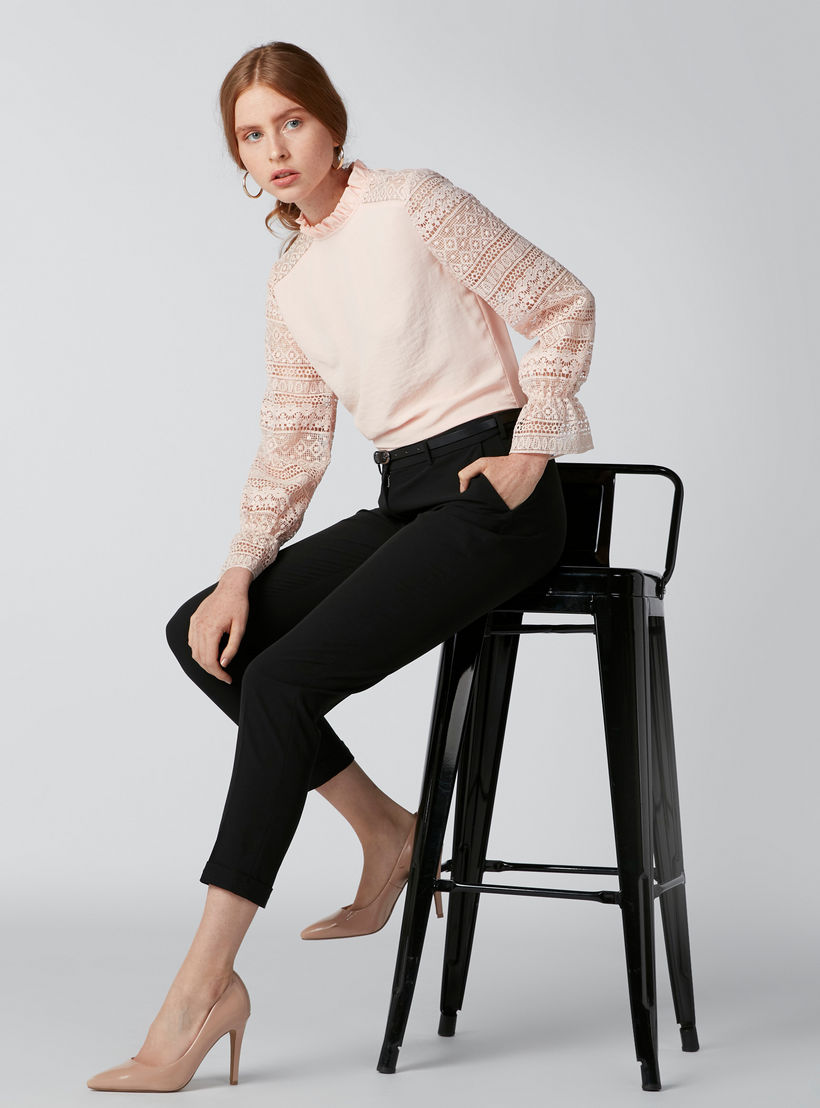 Pocket Detail Chinos in Slim Fit-women-clothing-bottoms-trousers-image-1