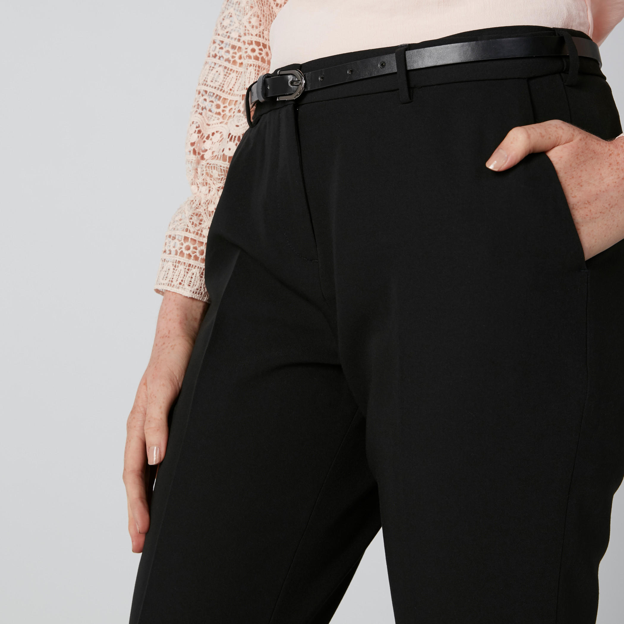 Pocket Detail Chinos in Slim Fit-women-clothing-bottoms-trousers-image-4