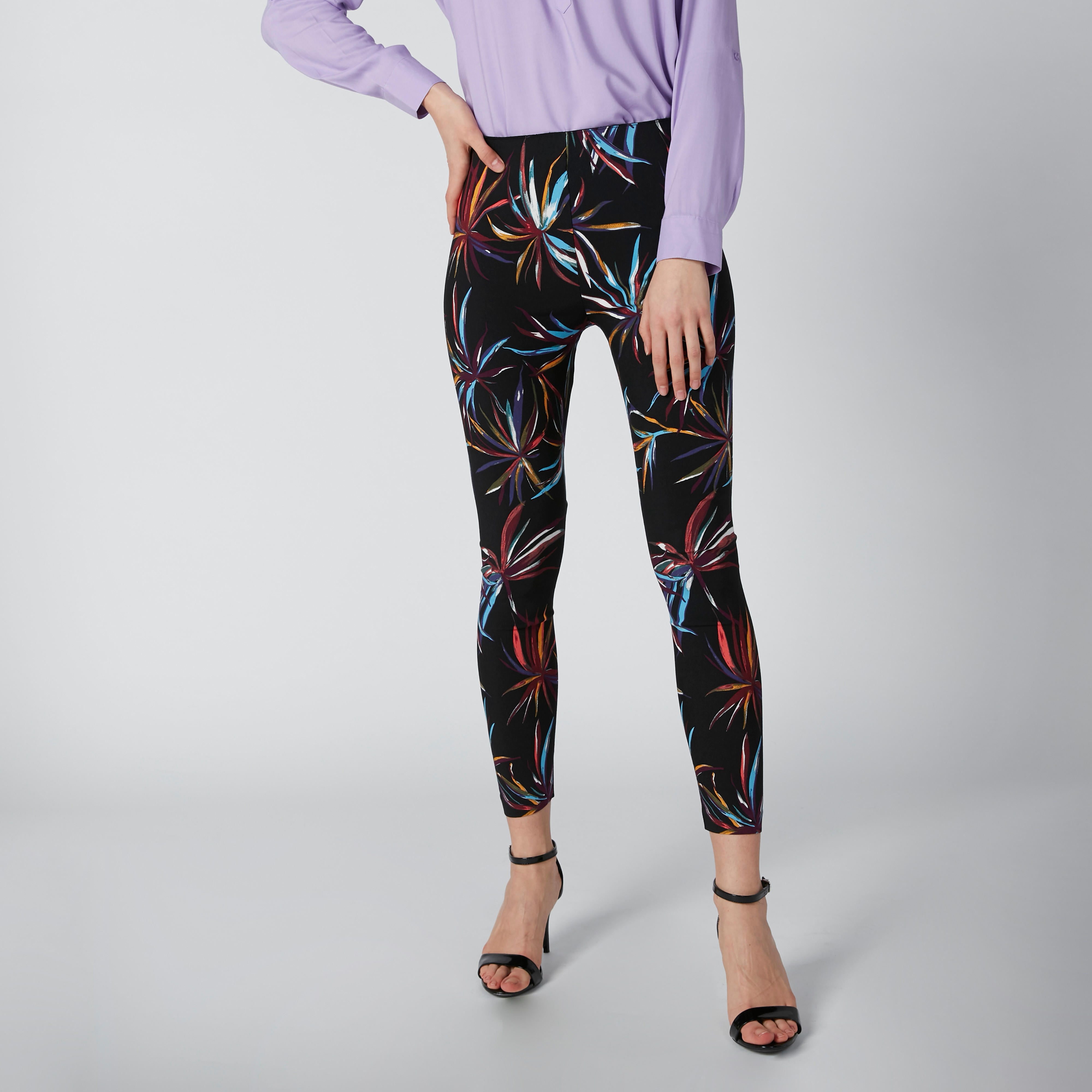 Printed Leggings in Skinny Fit with Elasticised Waistband-women-clothing-bottoms-leggings-image-1
