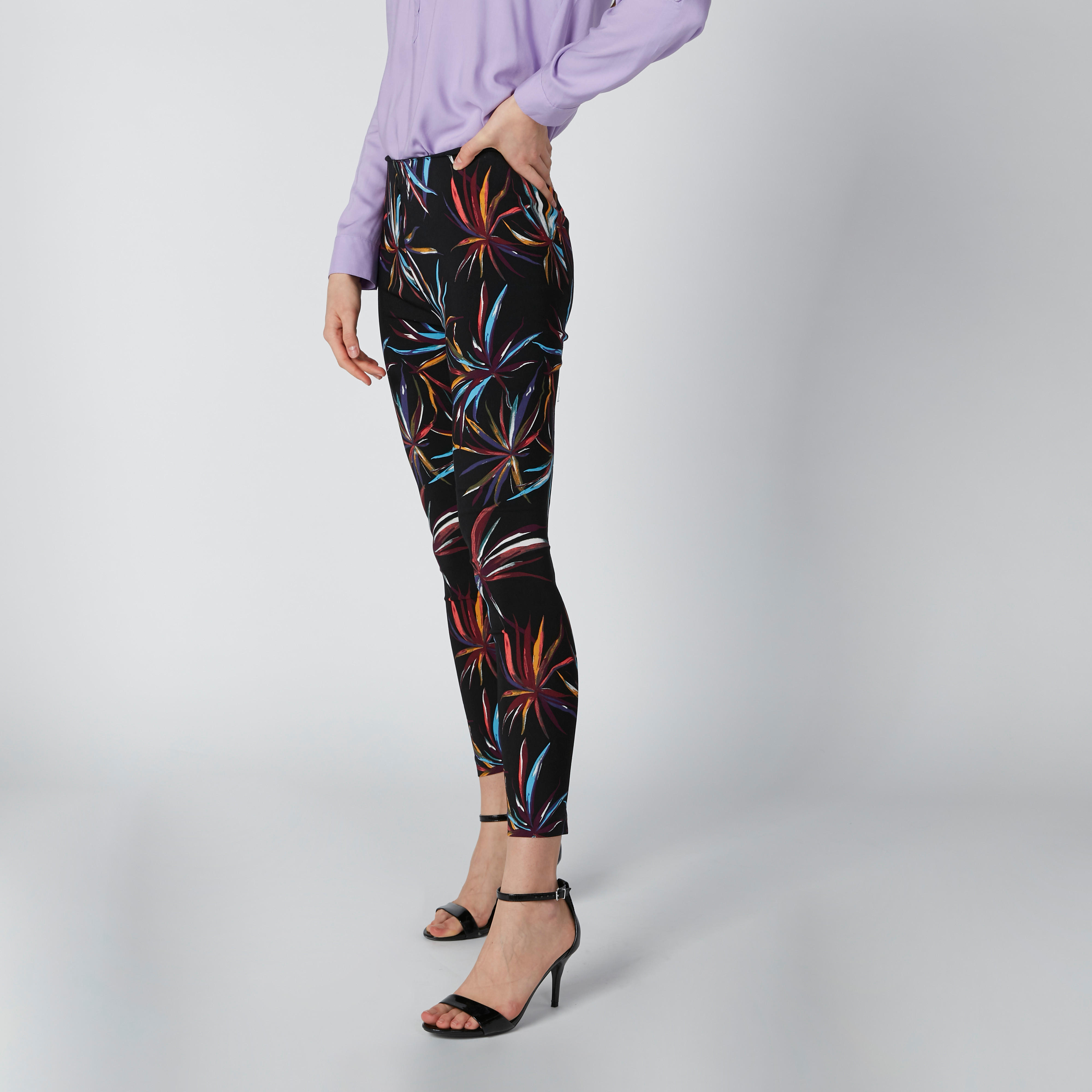 Printed Leggings in Skinny Fit with Elasticised Waistband-women-clothing-bottoms-leggings-image-4