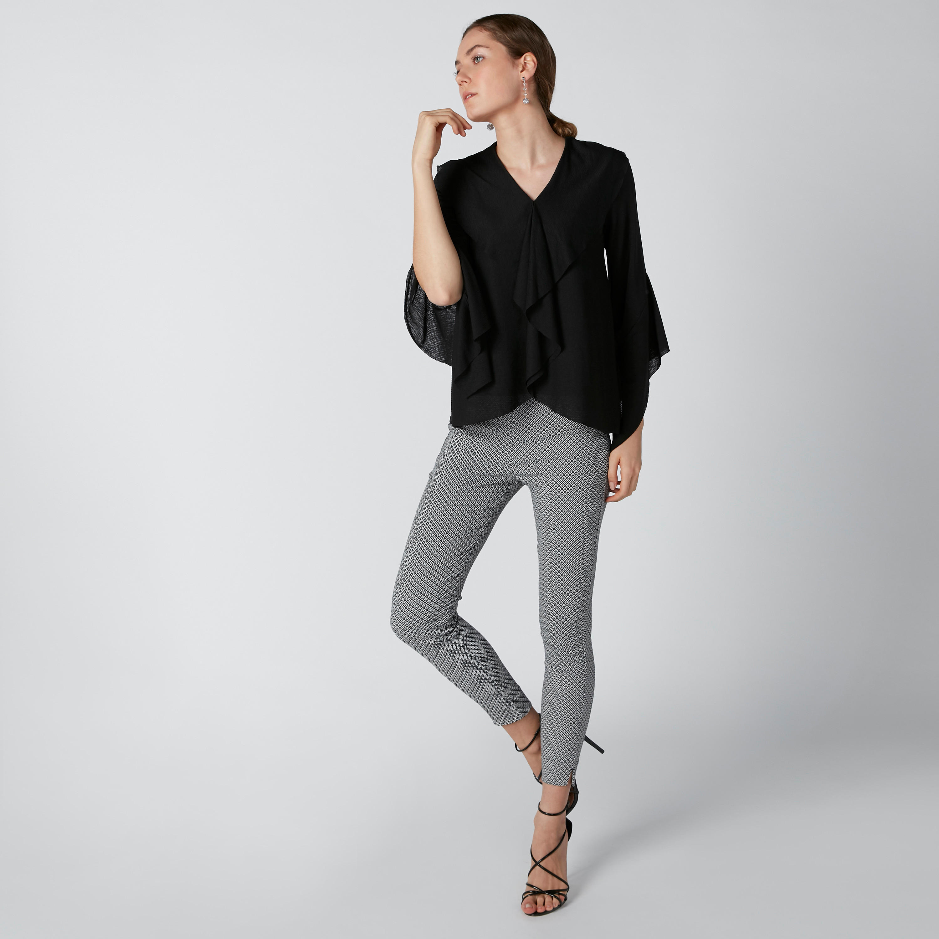 بنطال بخصر مطّاطي متوسط الارتفاع وطبعات-women-clothing-bottoms-trousers-image-1