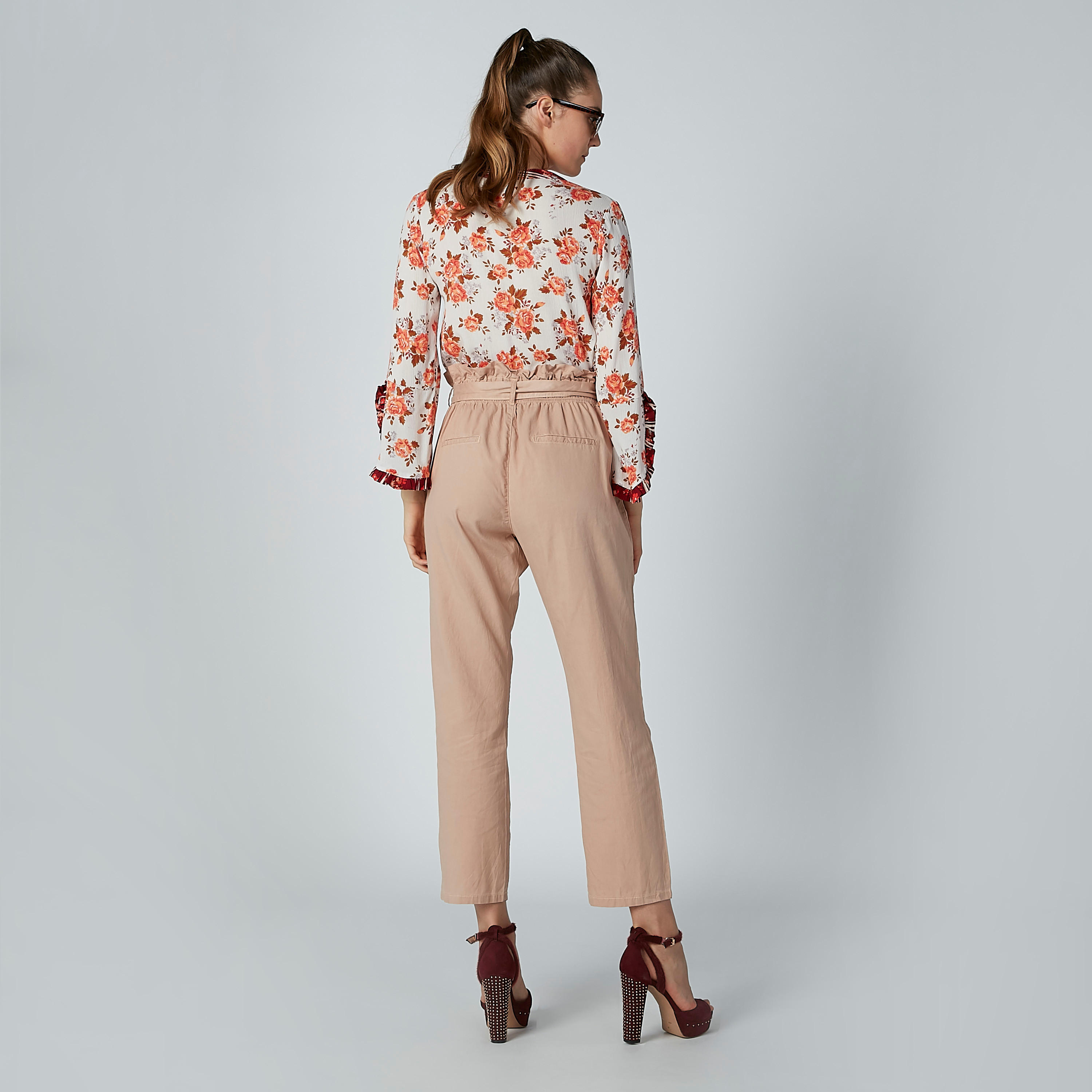 بنطال سادة بخصر بيبرباج وجيوب-women-clothing-bottoms-trousers-image-3