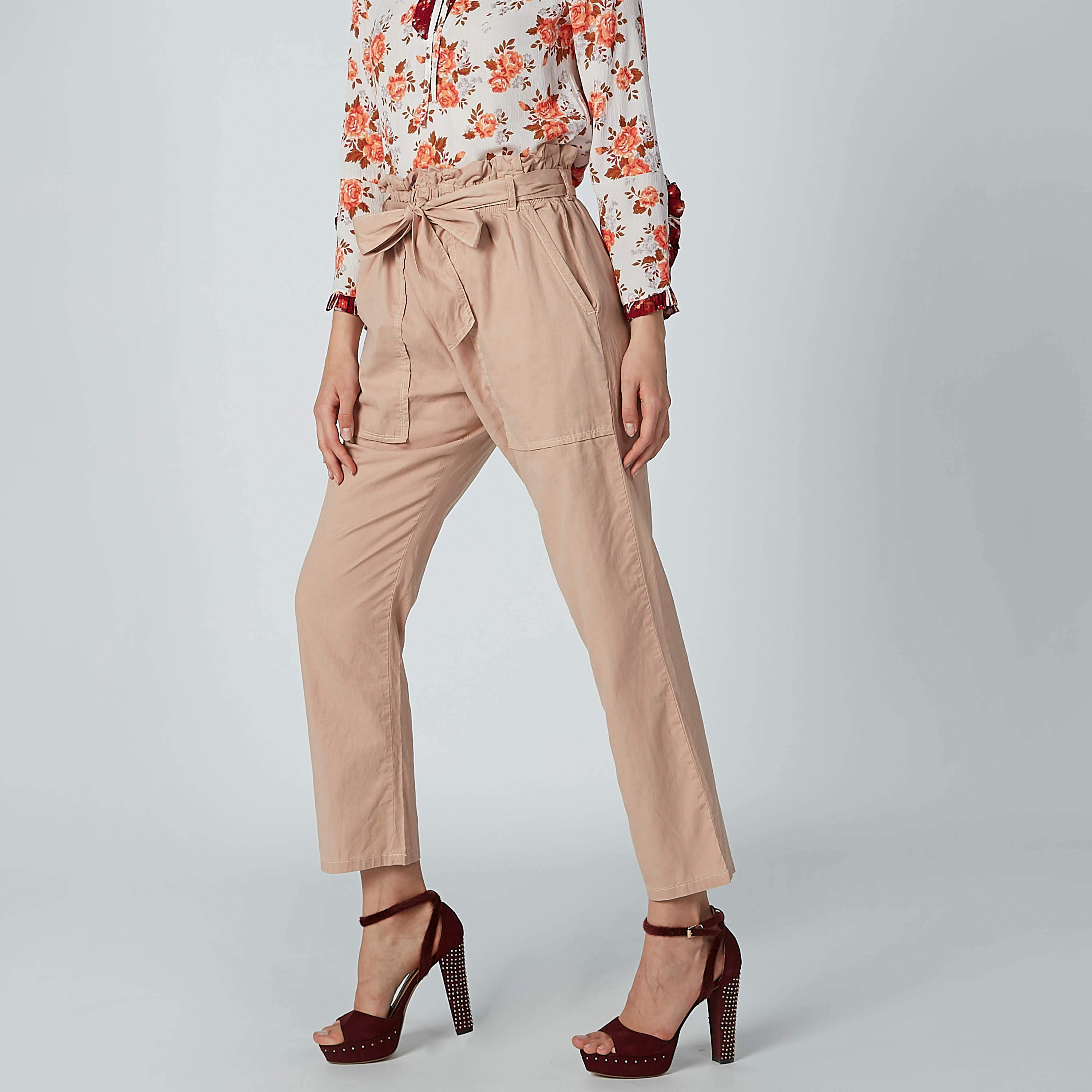 بنطال سادة بخصر بيبرباج وجيوب-women-clothing-bottoms-trousers-image-4