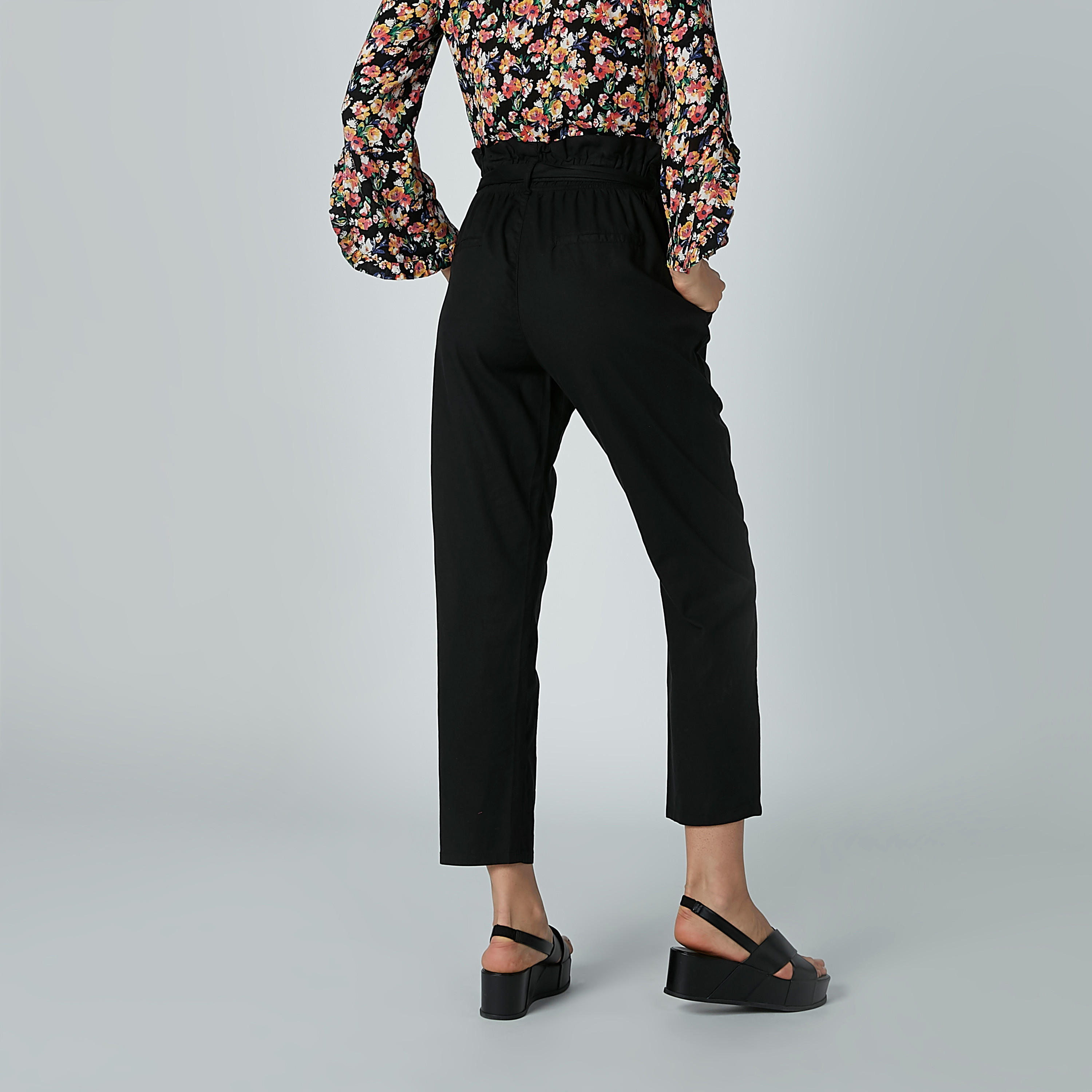 بنطال سادة بخصر بيبرباج وجيوب-women-clothing-bottoms-trousers-image-3