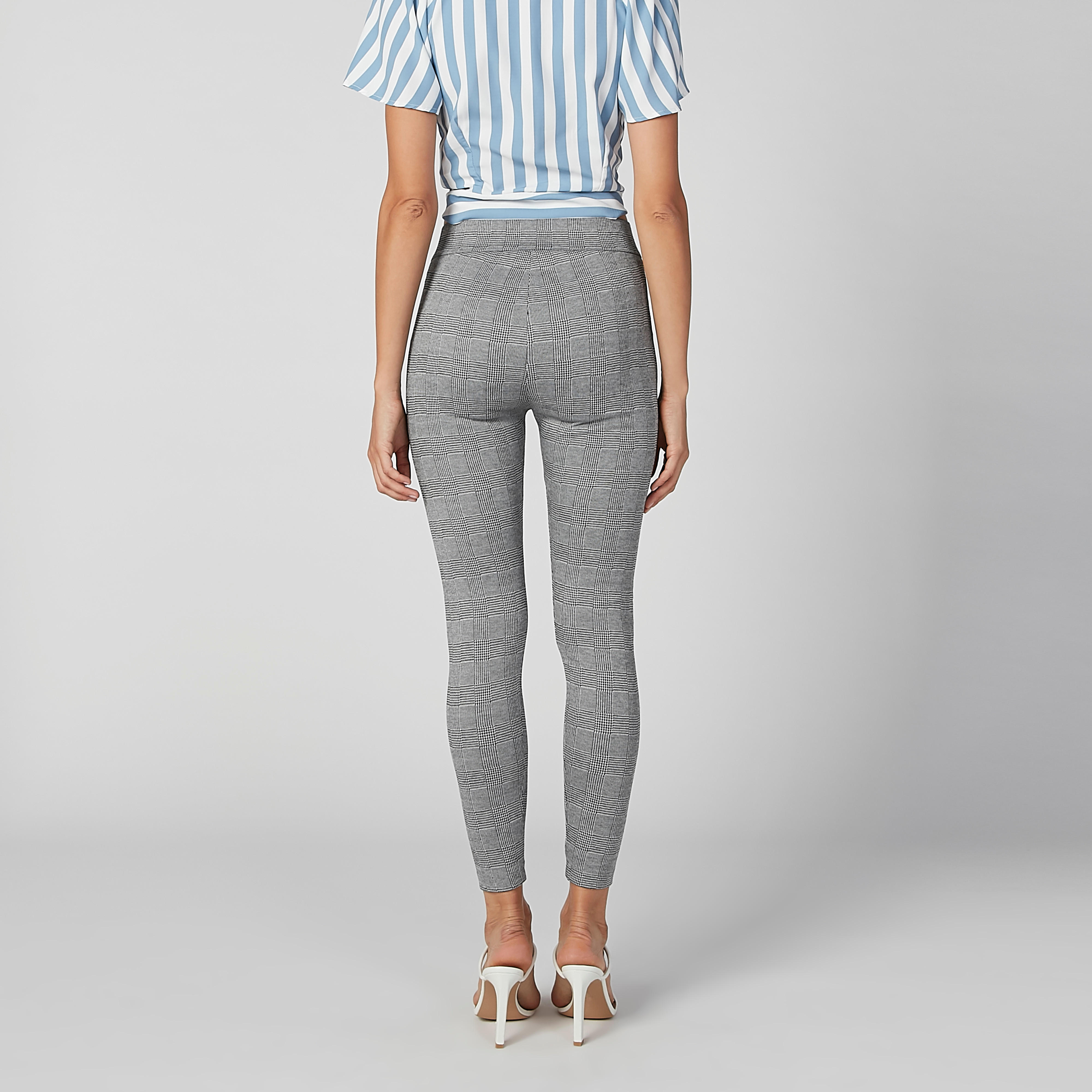 بنطال جينز ضيّق كاروهات بقصّة سكيني وسحّاب-women-clothing-bottoms-trousers-image-3