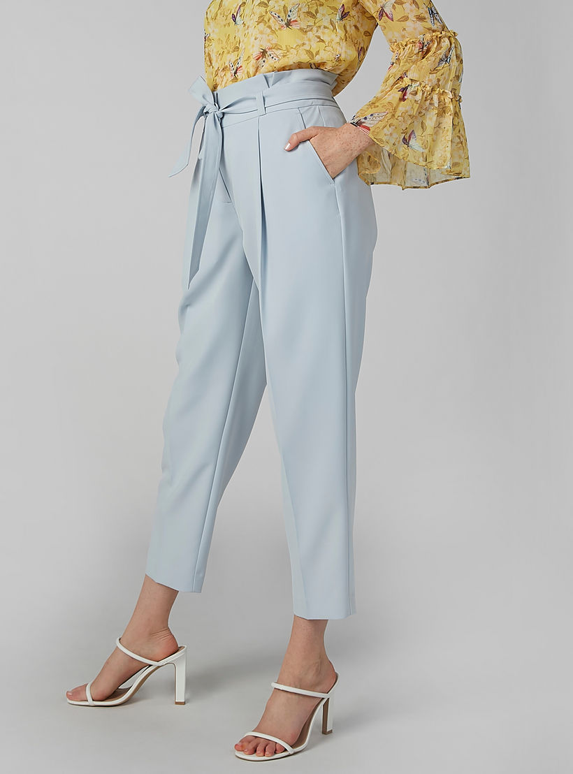 بنطال سادة بخصر بيبرباج وجيوب-women-clothing-bottoms-trousers-image-3