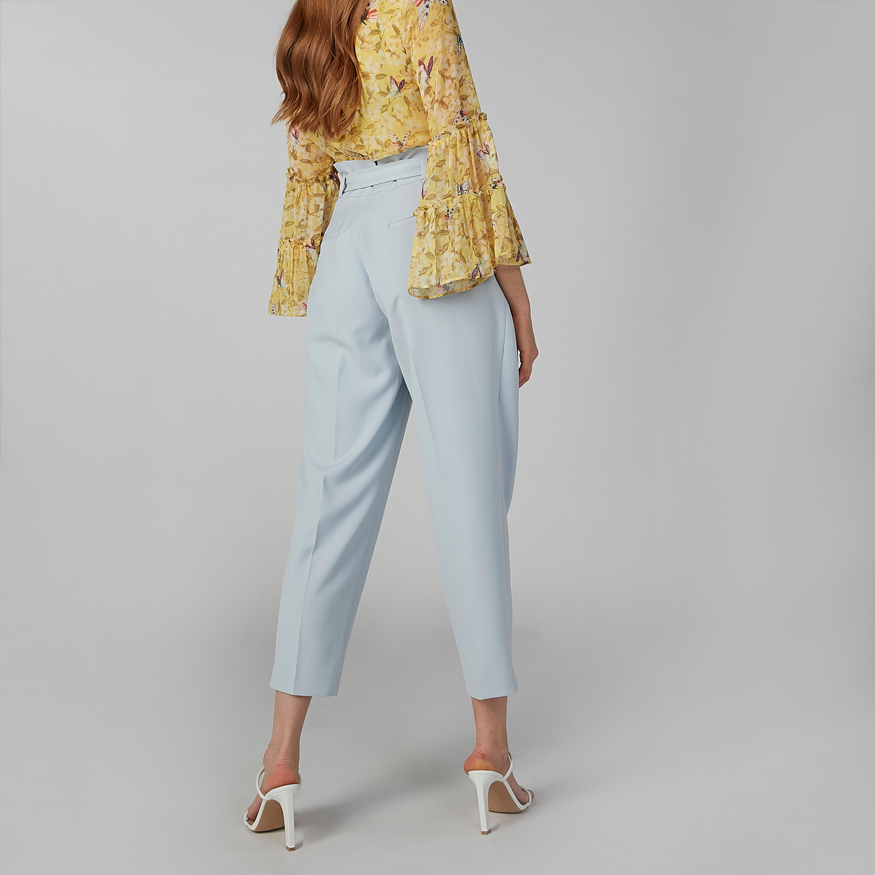 بنطال سادة بخصر بيبرباج وجيوب-women-clothing-bottoms-trousers-image-5