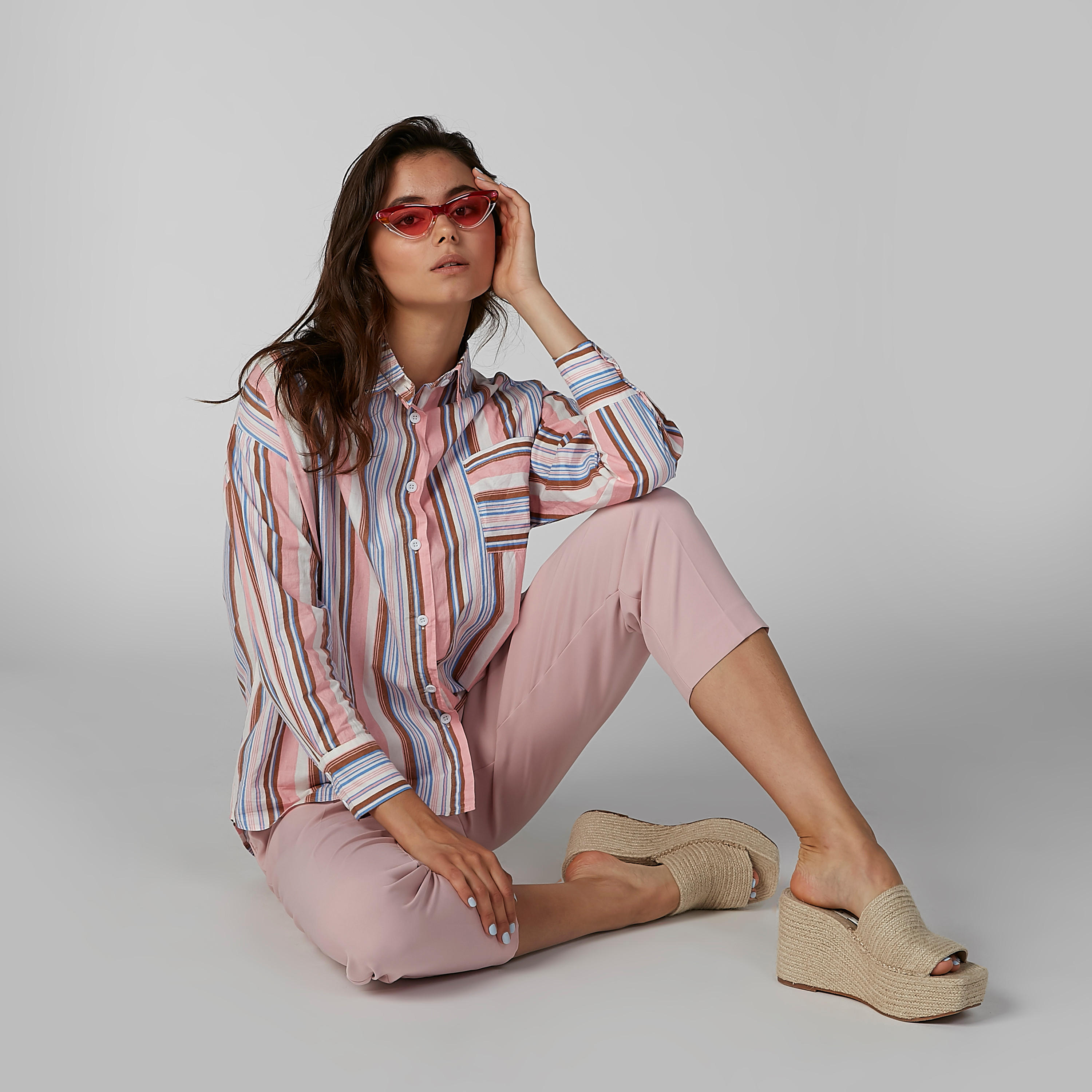 بنطال سادة بطول الكاحل برباط وجيوب-women-clothing-bottoms-trousers-image-2