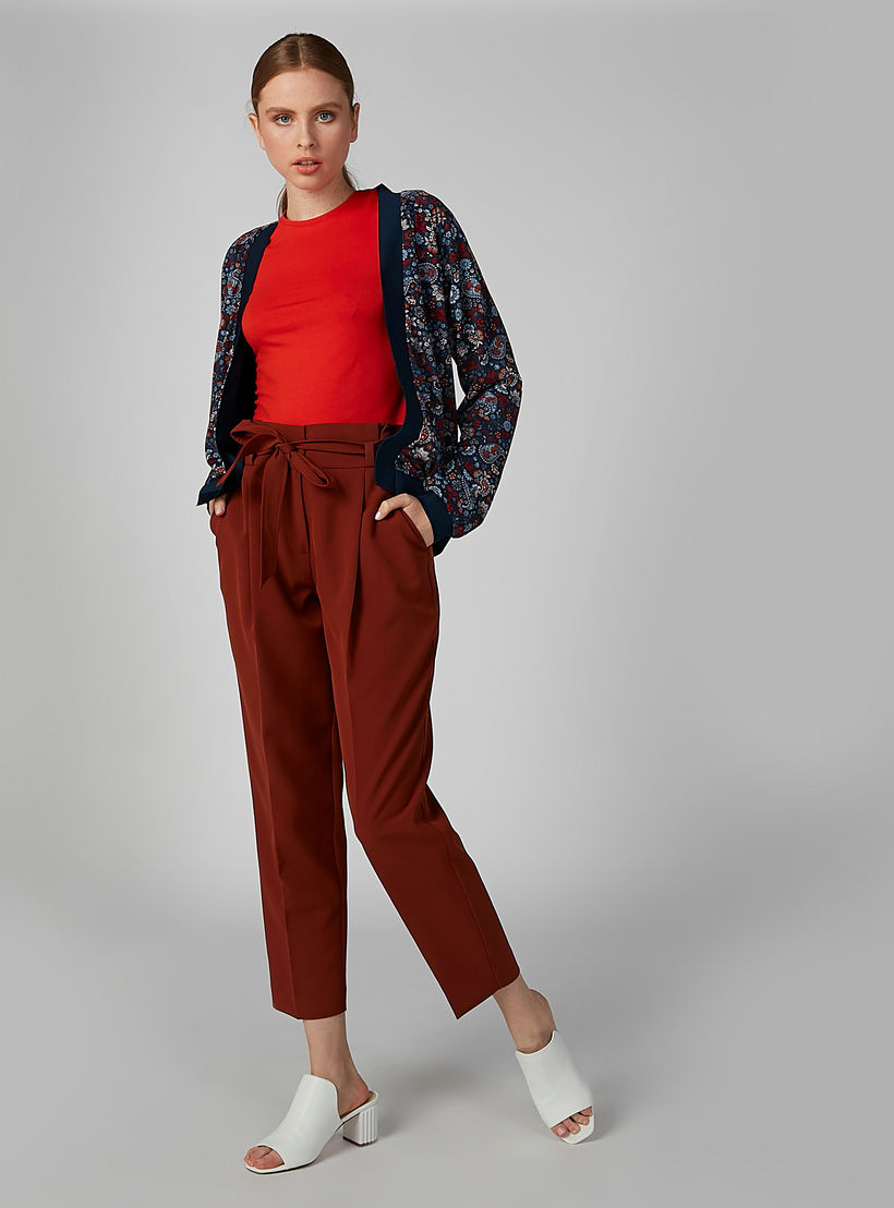 بنطال سادة بخصر بيبرباج وجيوب-women-clothing-bottoms-trousers-image-2
