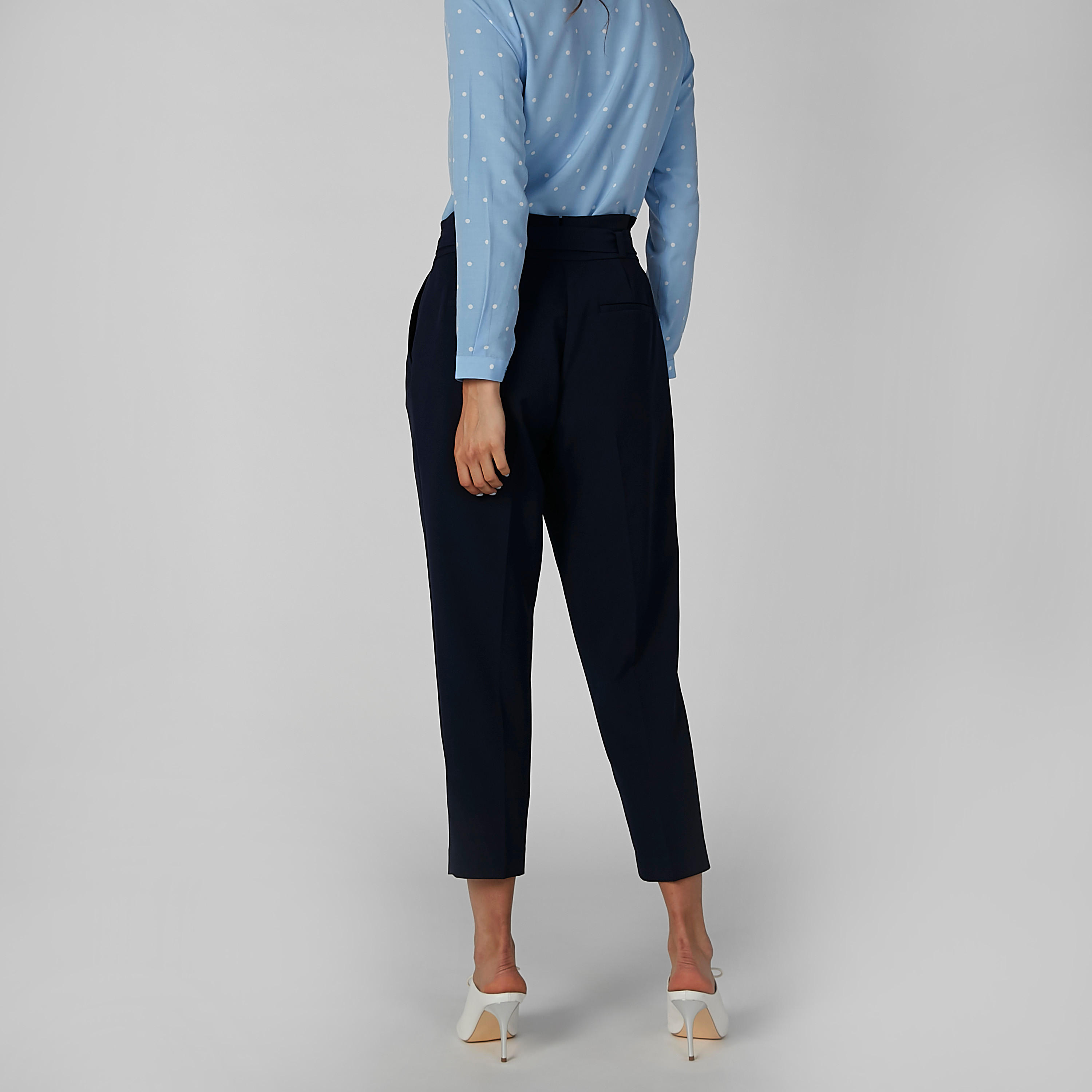 بنطال سادة بطول الكاحل برباط وجيوب-women-clothing-bottoms-trousers-image-5