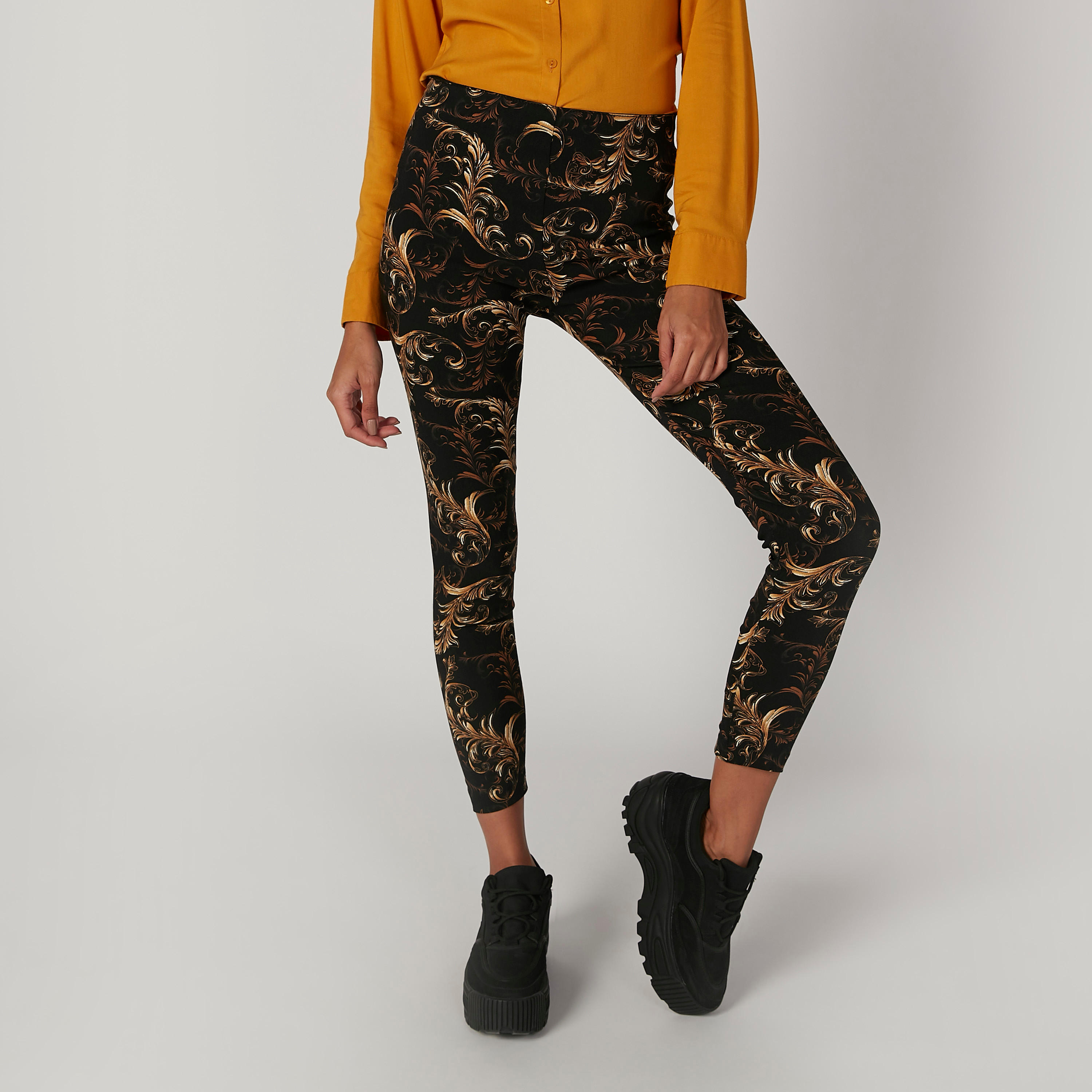 Printed Full Length Treggings with Elasticised Waistband-women-clothing-bottoms-leggings-image-3