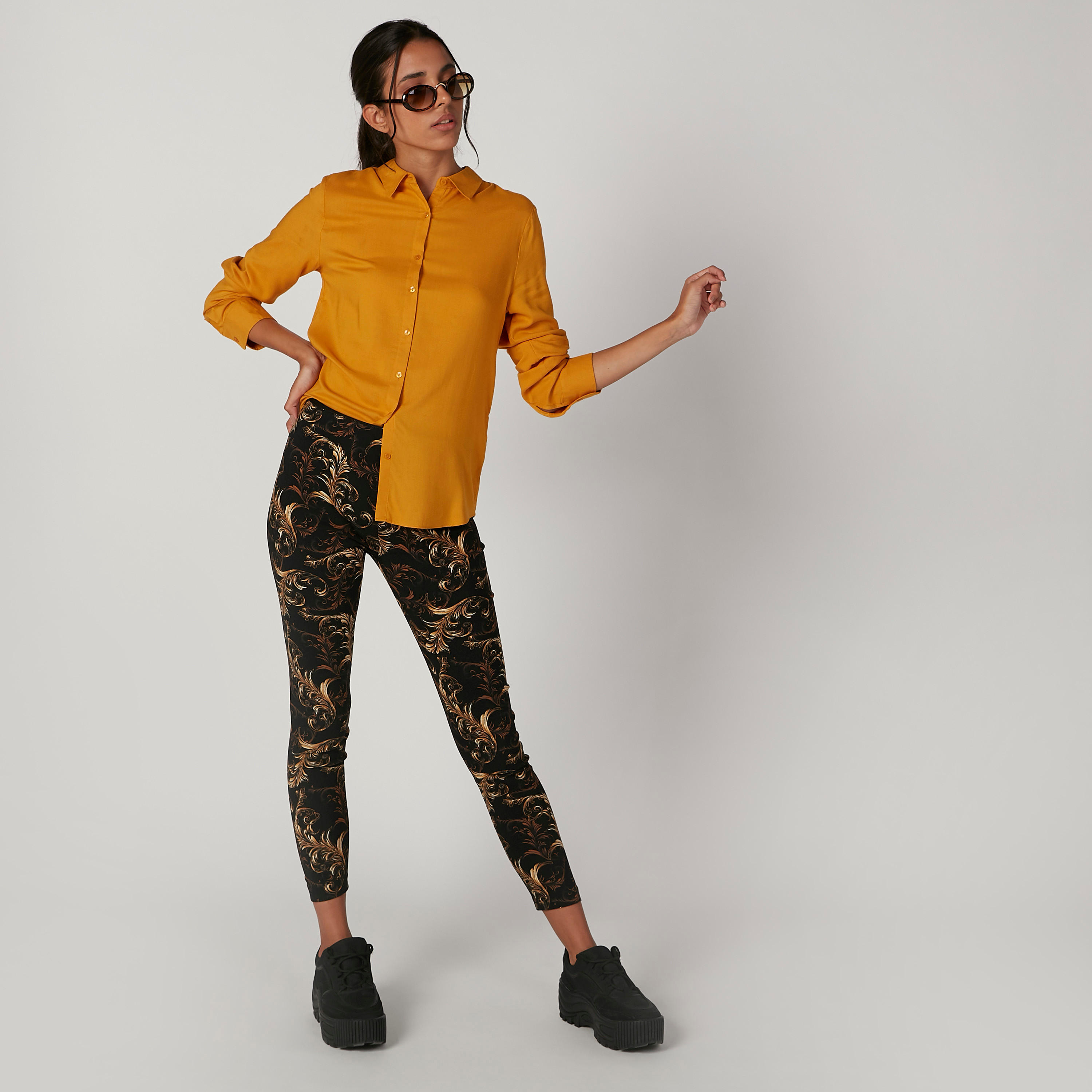 Printed Full Length Treggings with Elasticised Waistband-women-clothing-bottoms-leggings-image-4