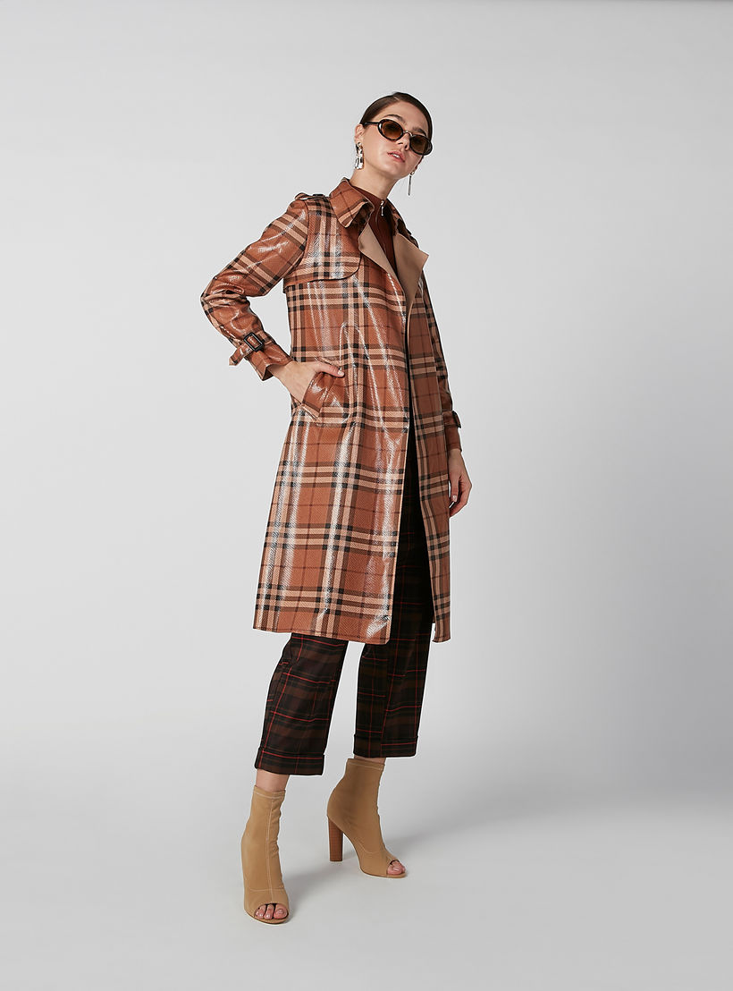 بنطلون كاروهات بخصر مطّاطي متوسط الارتفاع وجيوب-women-clothing-bottoms-trousers-image-3
