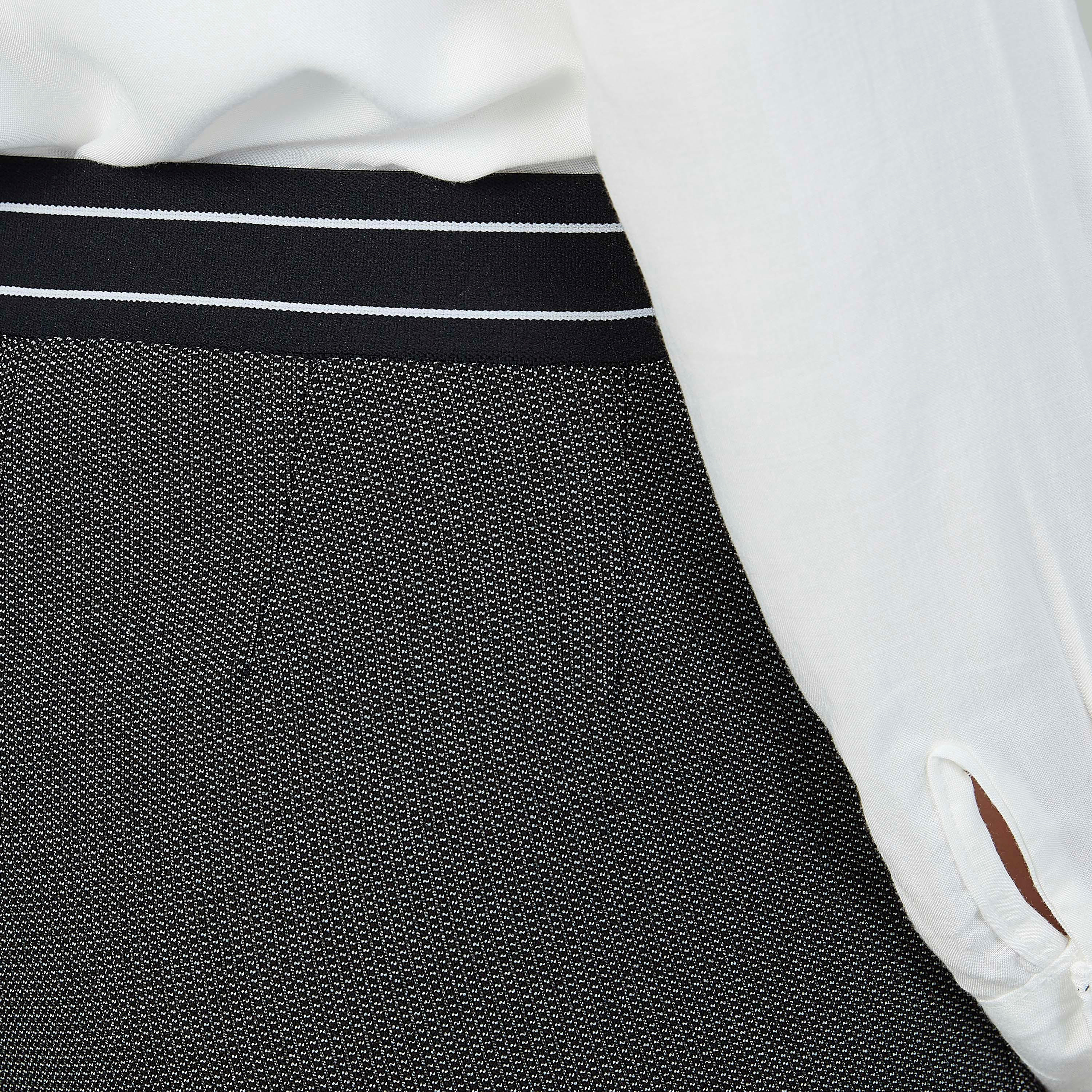 بنطلون سكيني بارز الملمس بخصر مطّاطي متوسط الارتفاع-women-clothing-bottoms-trousers-image-3