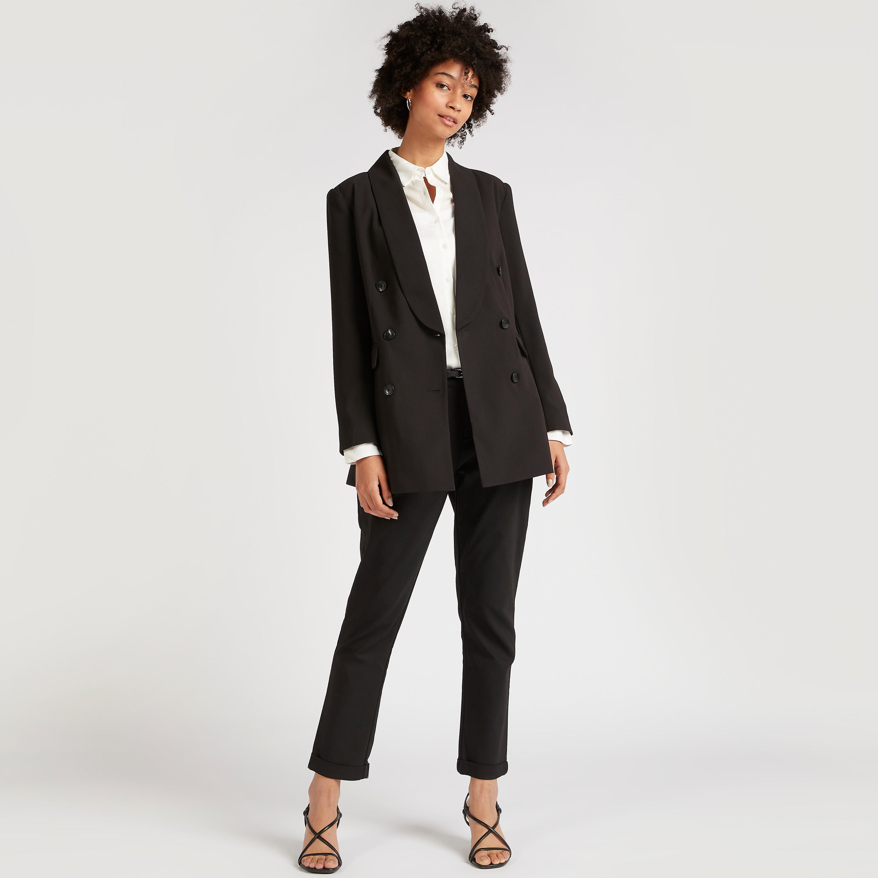 بنطلون سادة بخصر متوسّط الارتفاع مع جيوب-women-clothing-bottoms-trousers-image-2