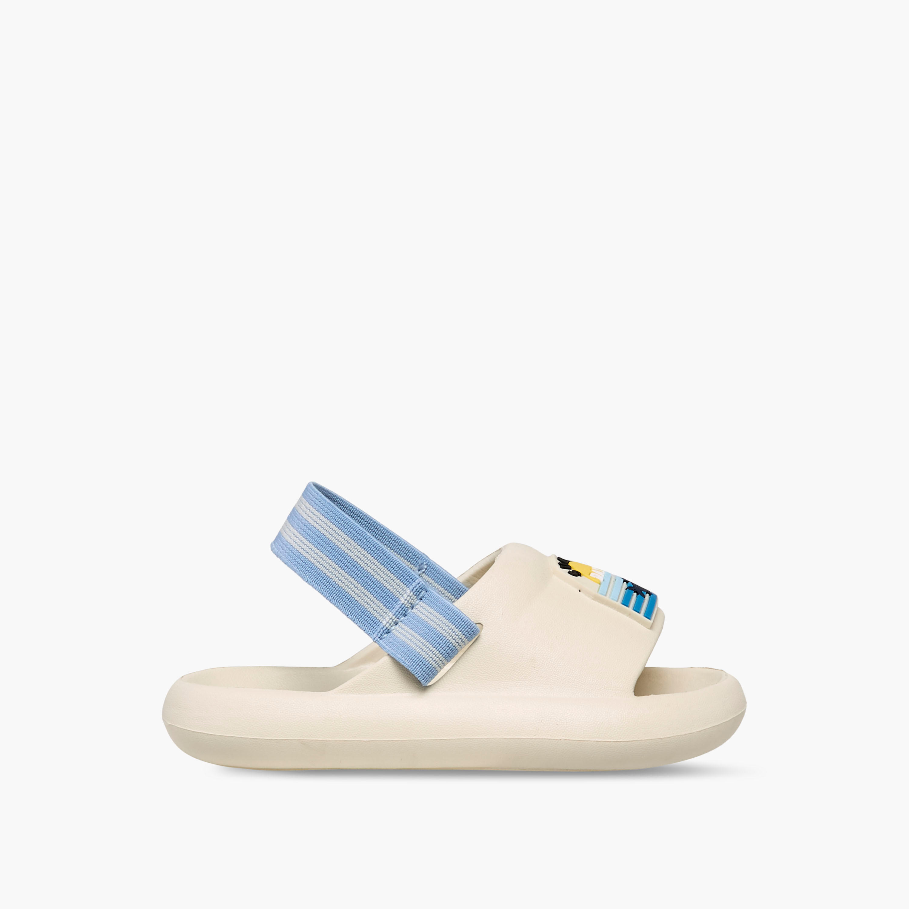 Aqua Applique Accent Slides with Elasticated Backstrap-boys-shoes-sandals-image-3